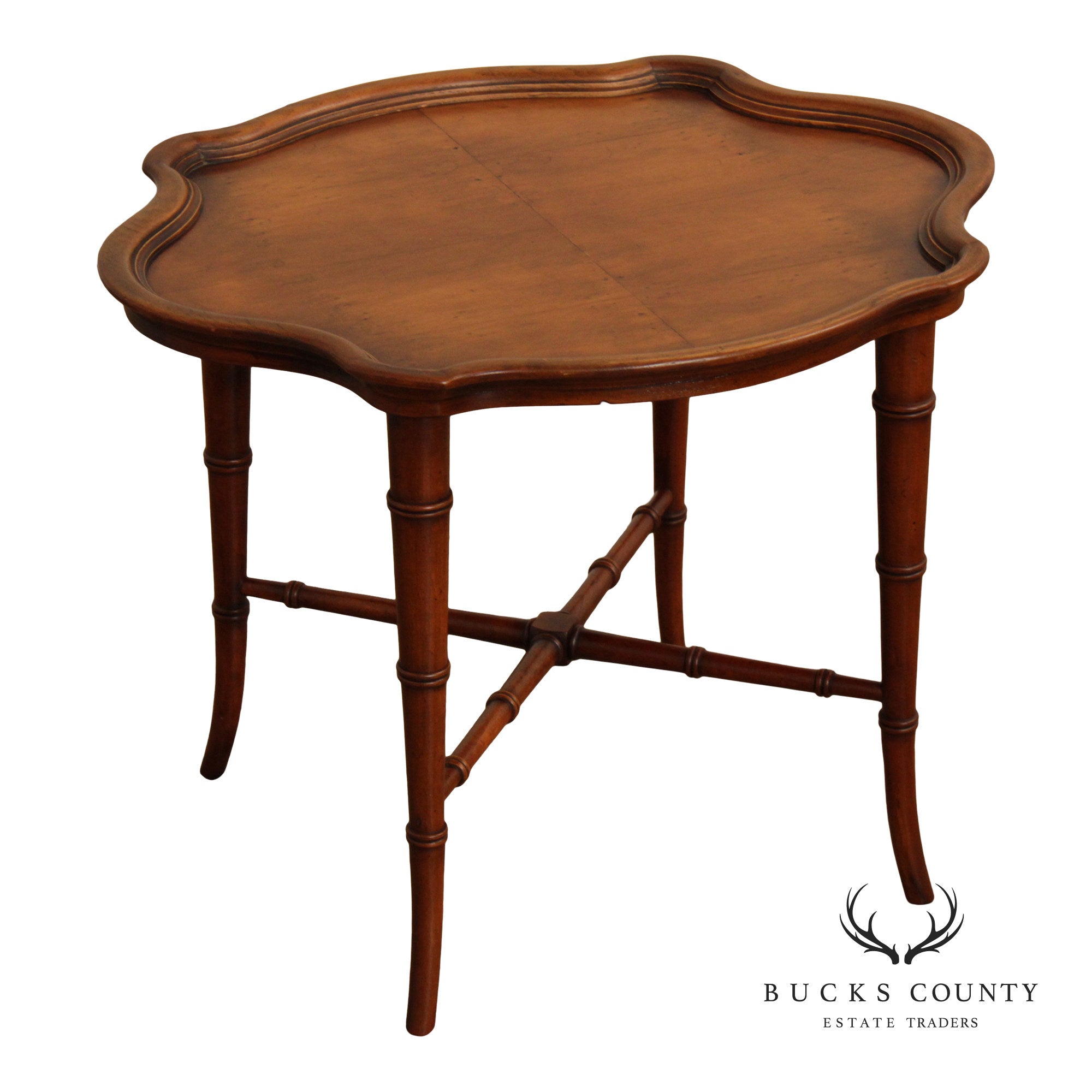 Vintage Faux Bamboo Side Table