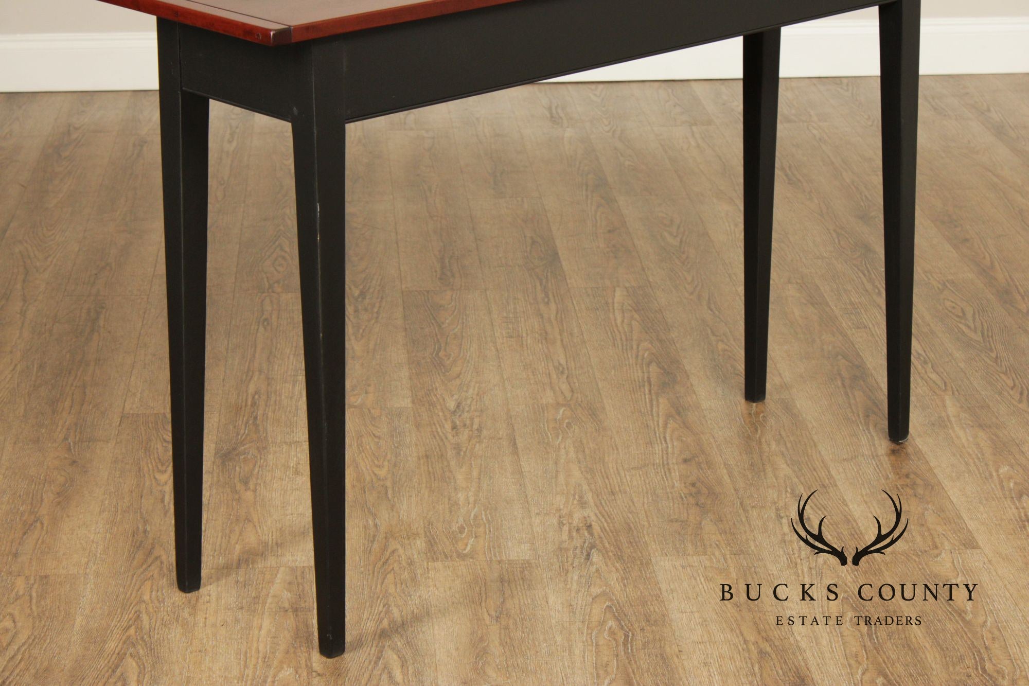 Shaker Style Painted Base Cherry Console Table