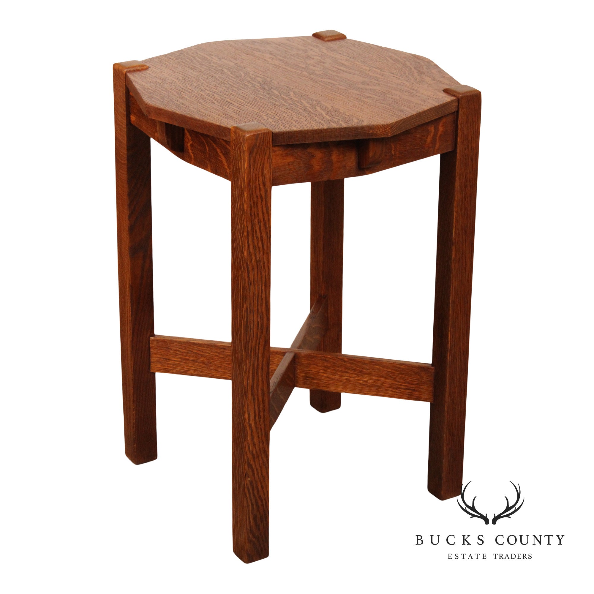 Stickley Brothers Antique Mission Oak Lamp Table