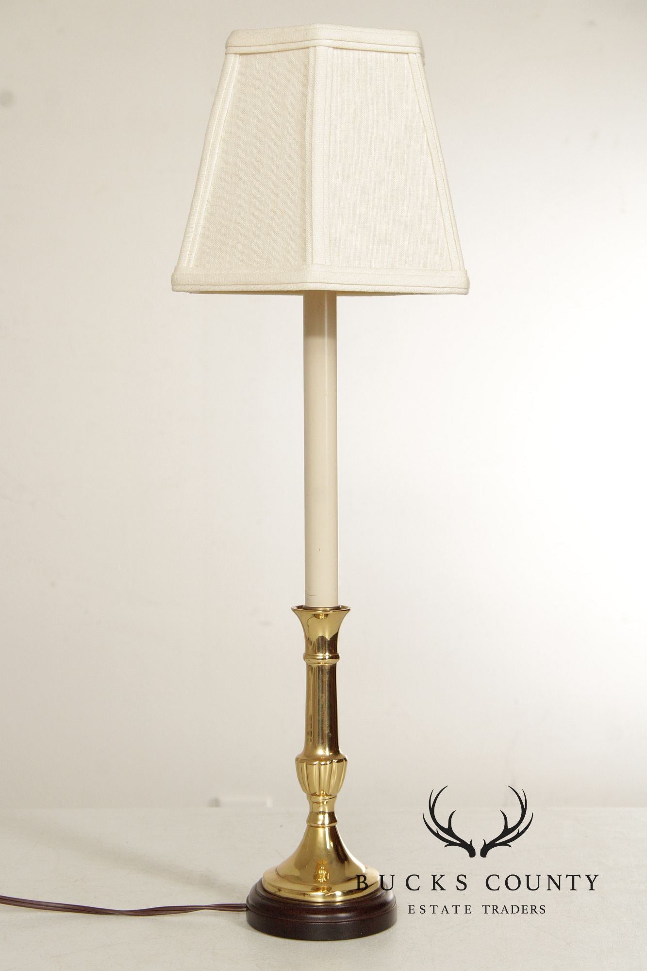 Kaiser Kuhn Lighting Vintage Pair of Brass Candlestick Table Lamps