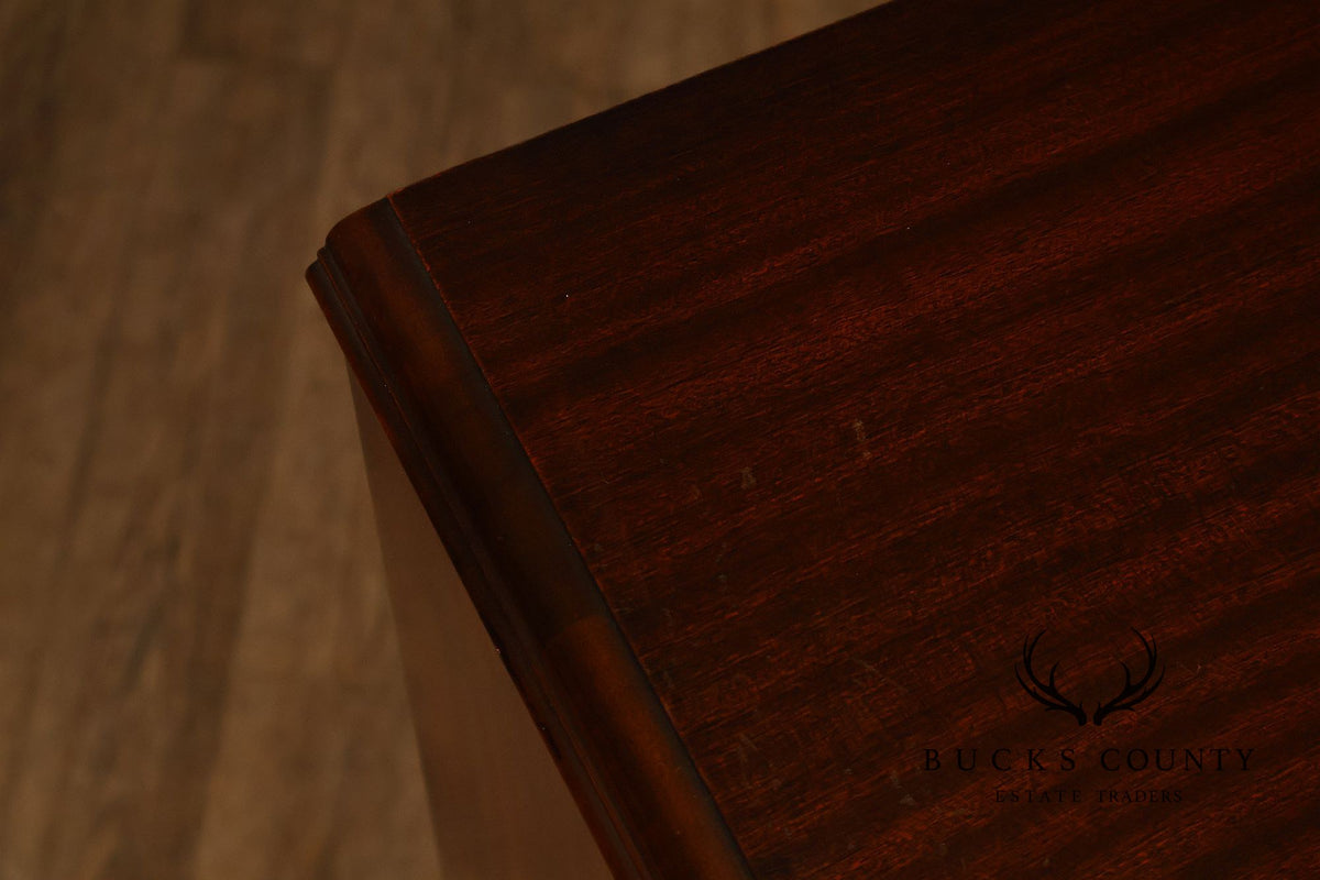 1940’s Flame Mahogany Carved Tall Chest