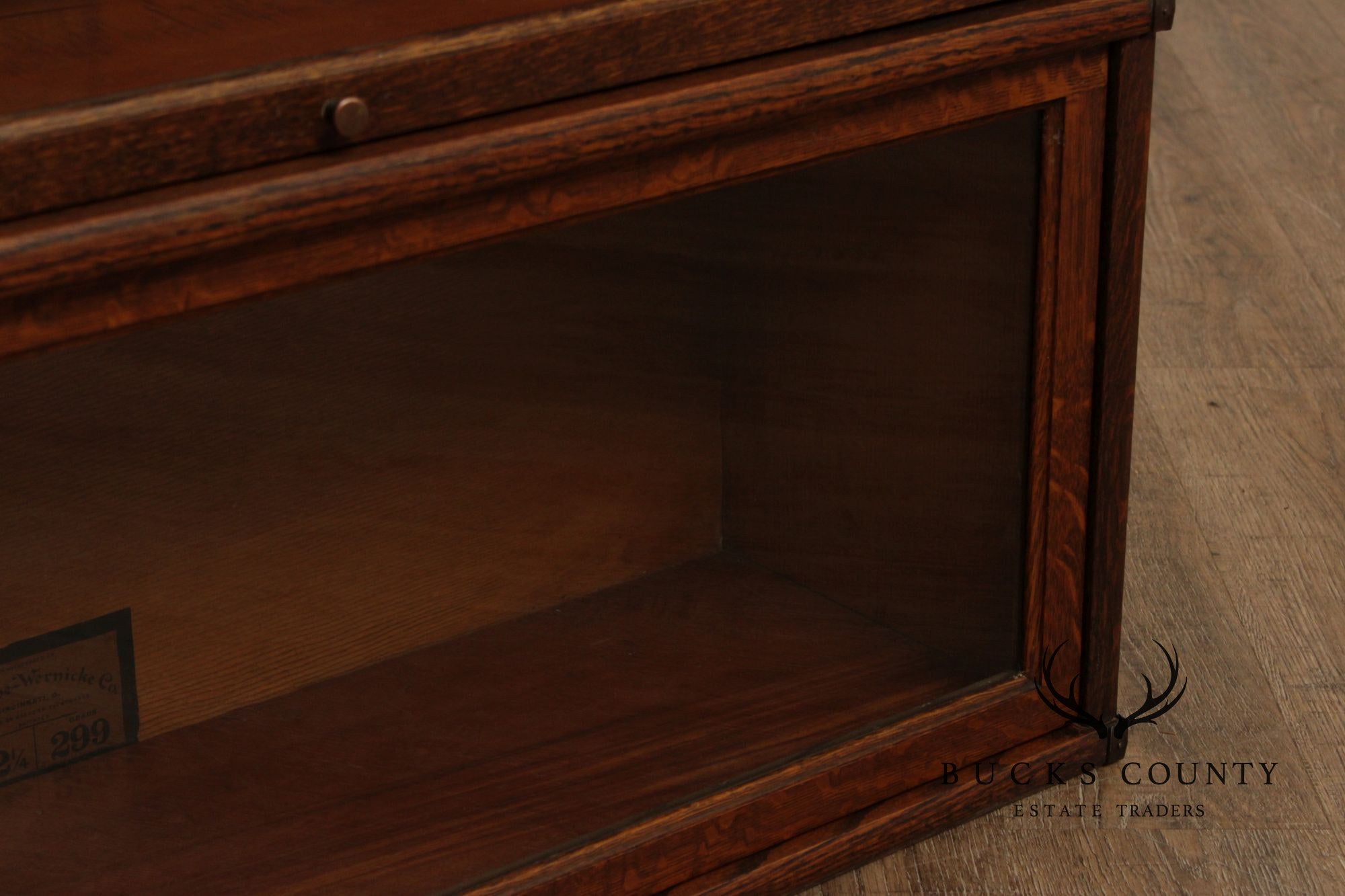 Globe Wernicke Oak Five-Stack Barrister Bookcase
