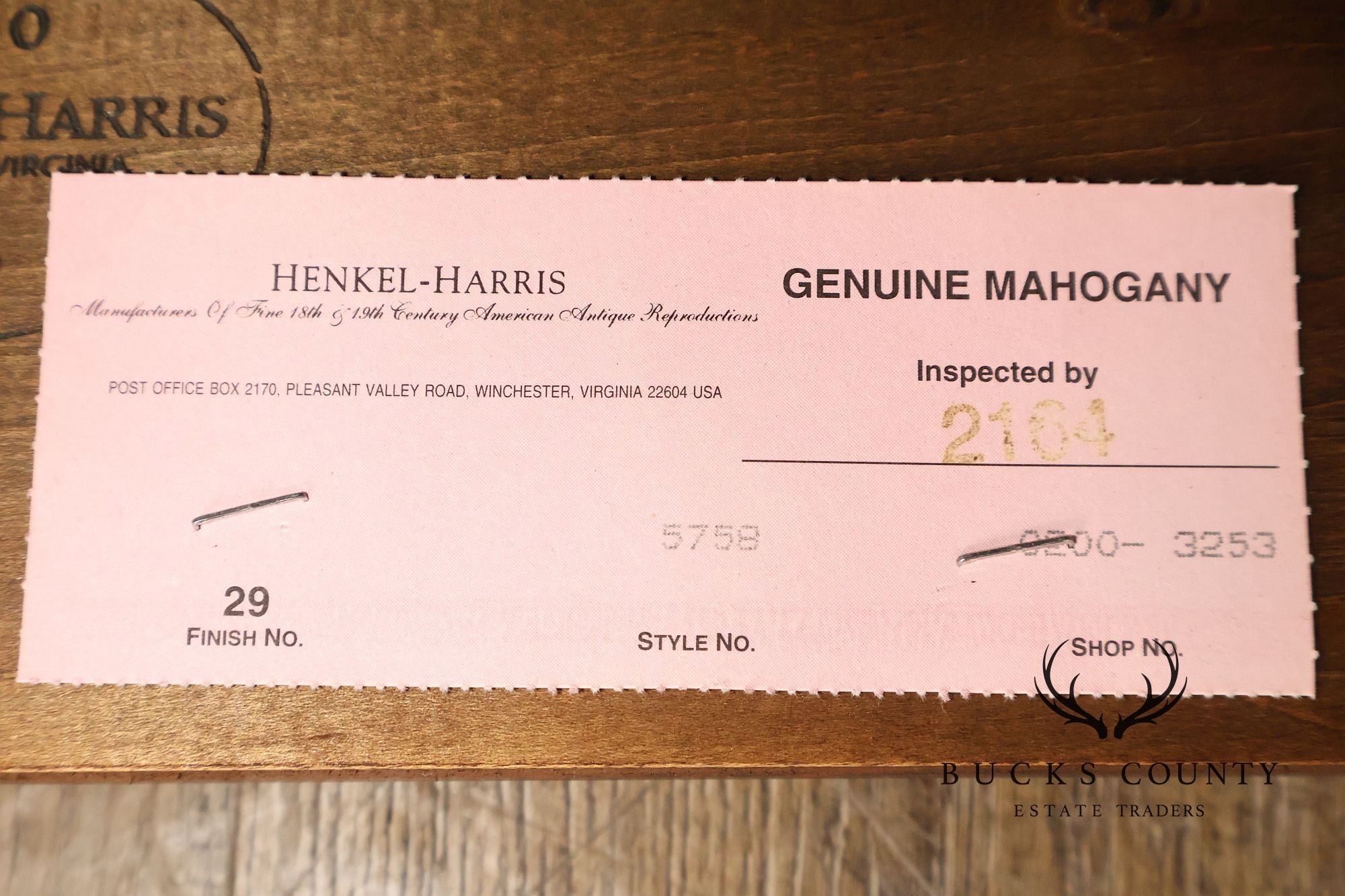 Henkel Harris Federal Style Mahogany Console Table