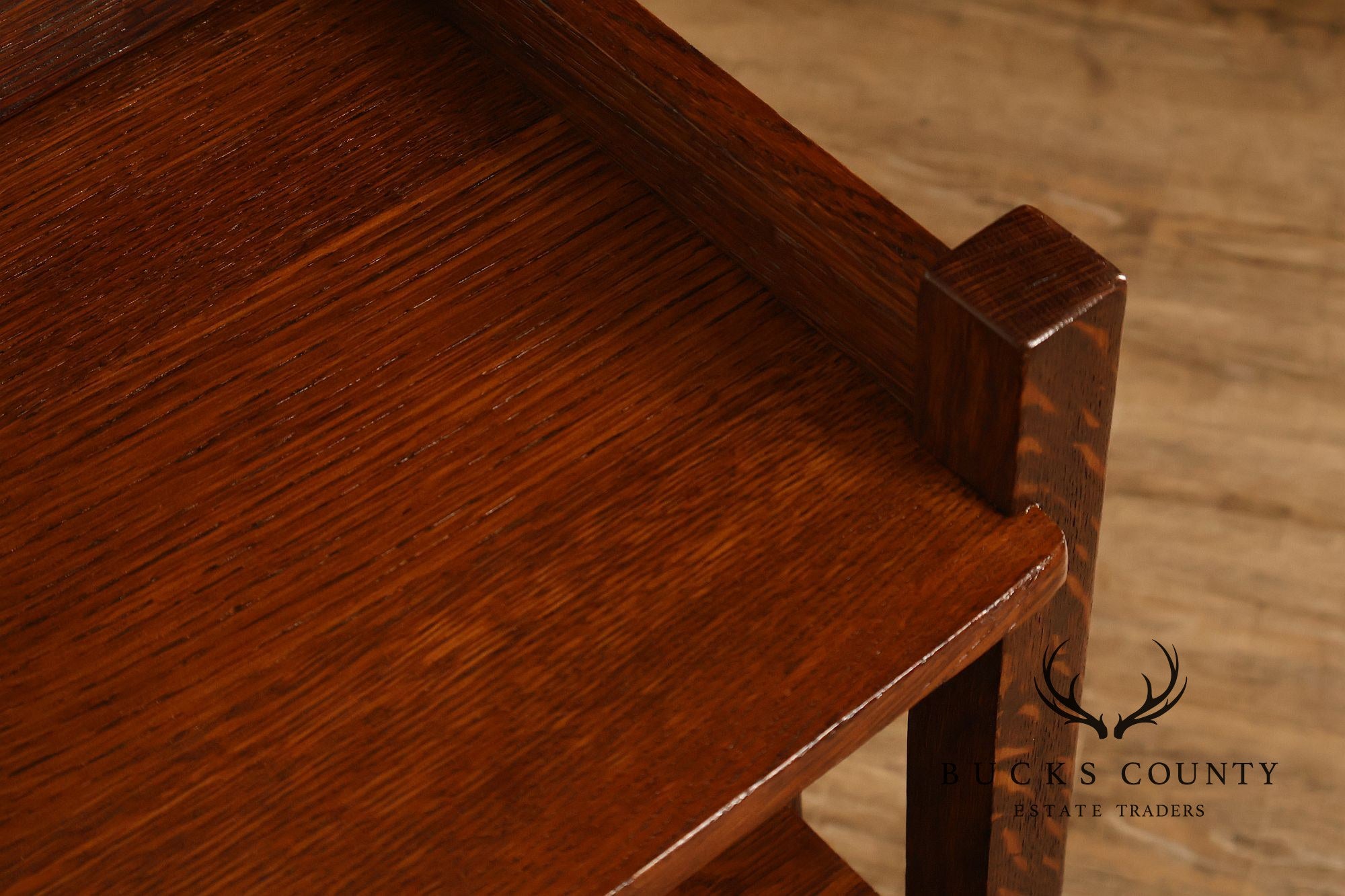 Antique Stickley Brothers Mission Oak Magazine Stand Bookcase