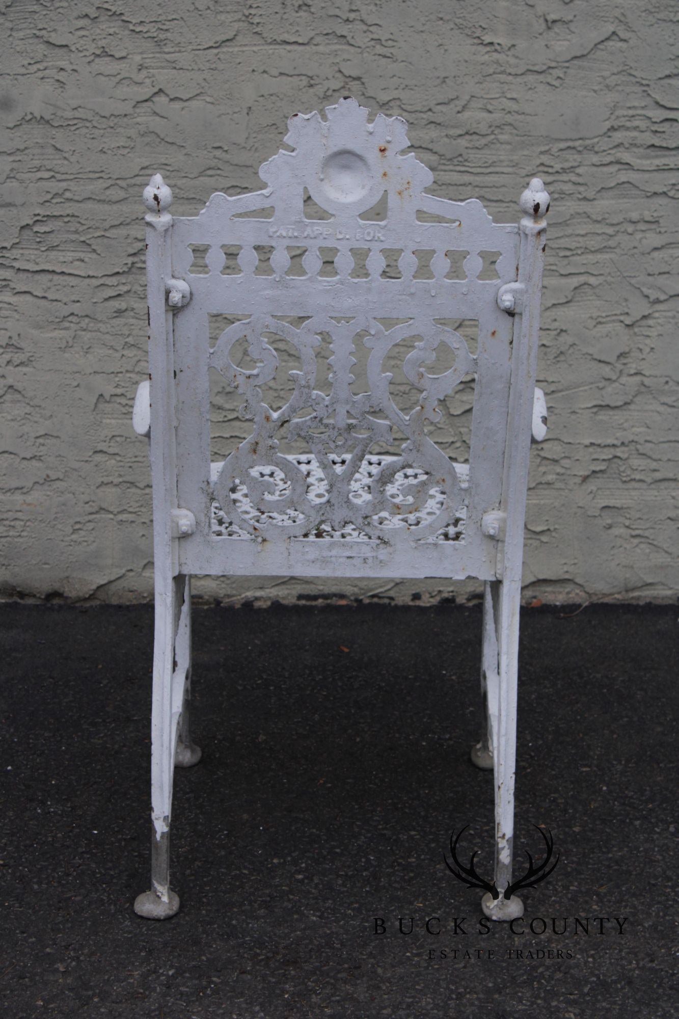 Antique Gothic Revival Cast Iron Garden Chair