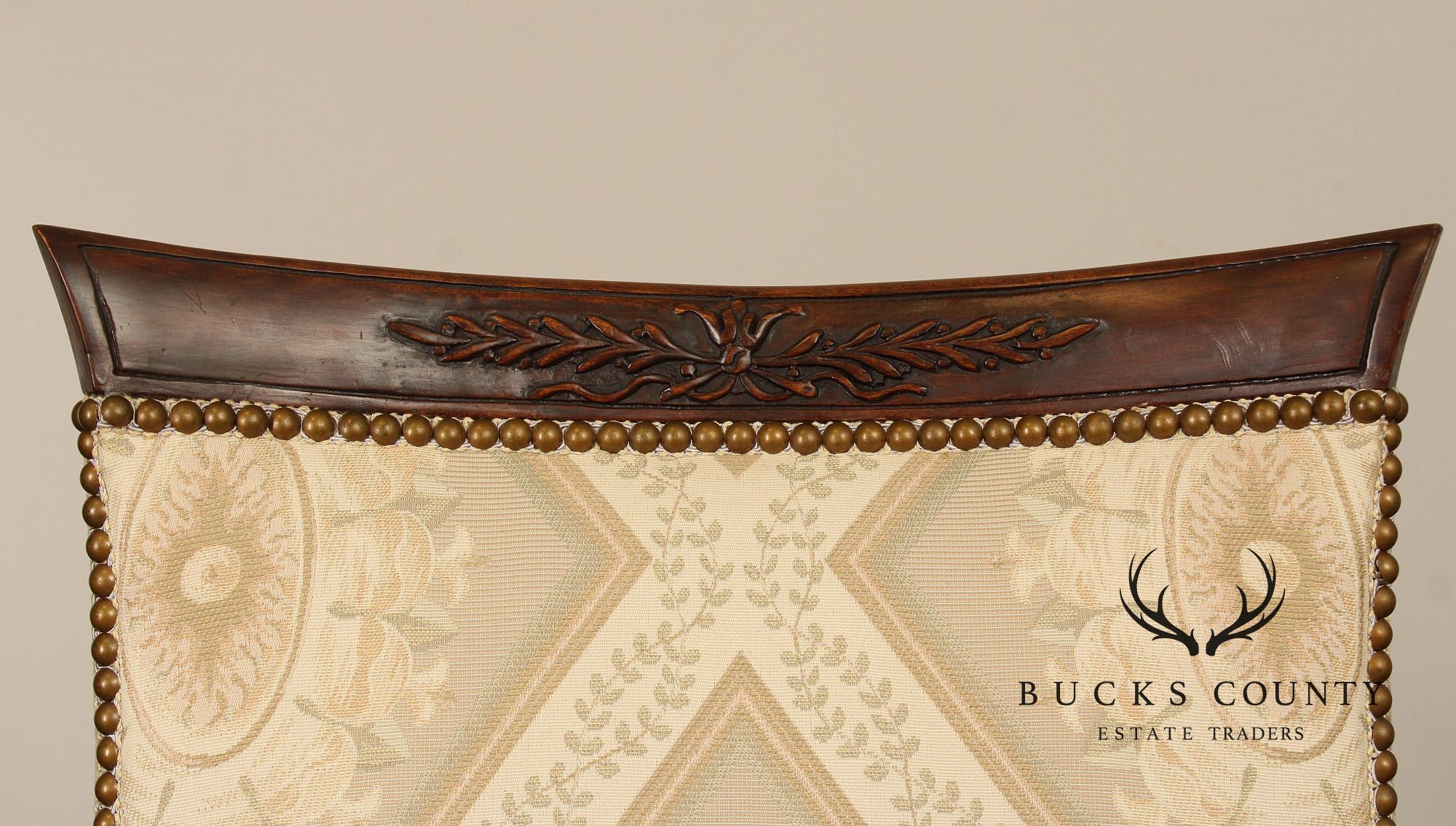 Grosfeld House Regency Style Pair of Mahogany Fireside Chairs
