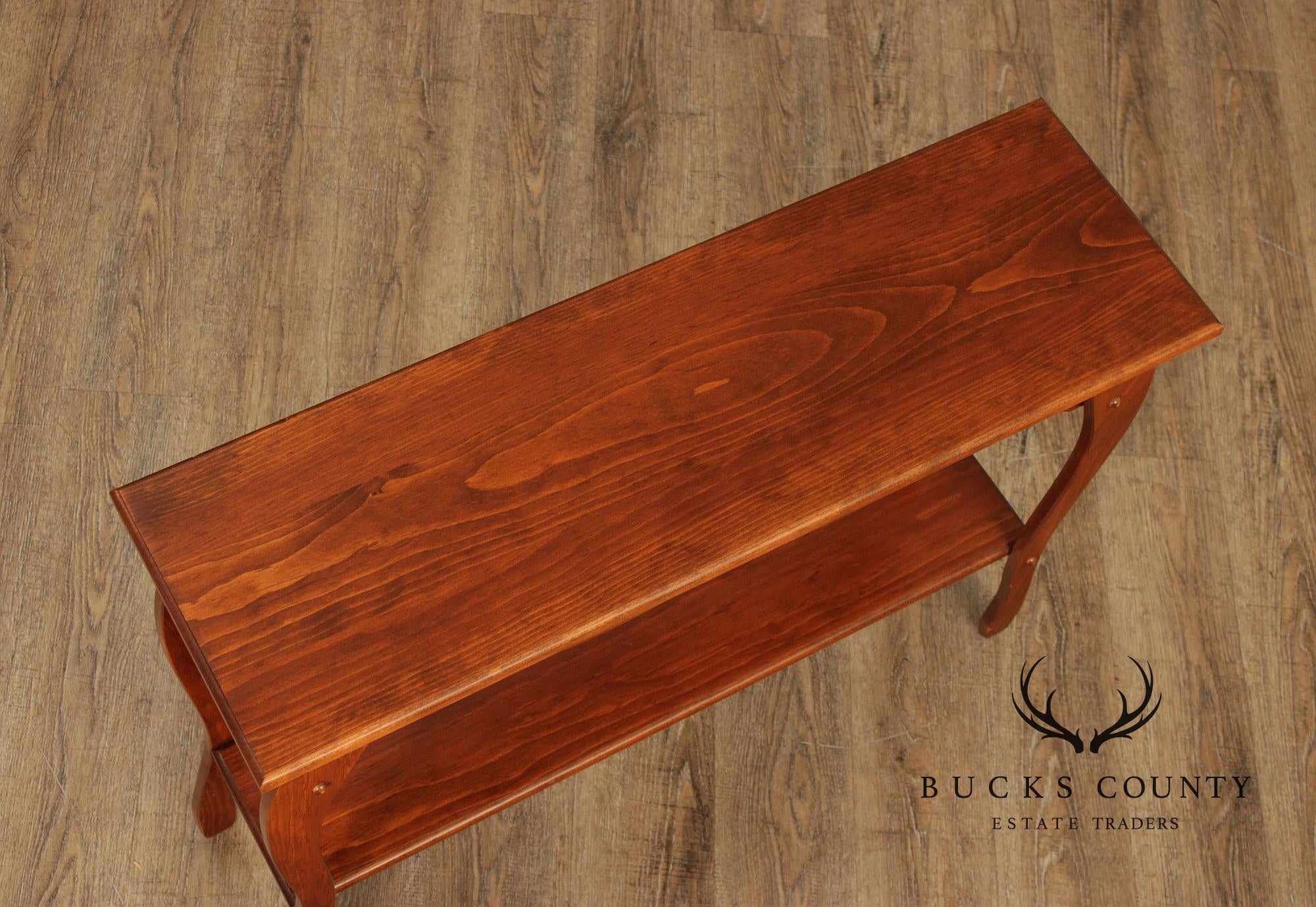 Farmhouse Style Narrow Two-Tier Console Table