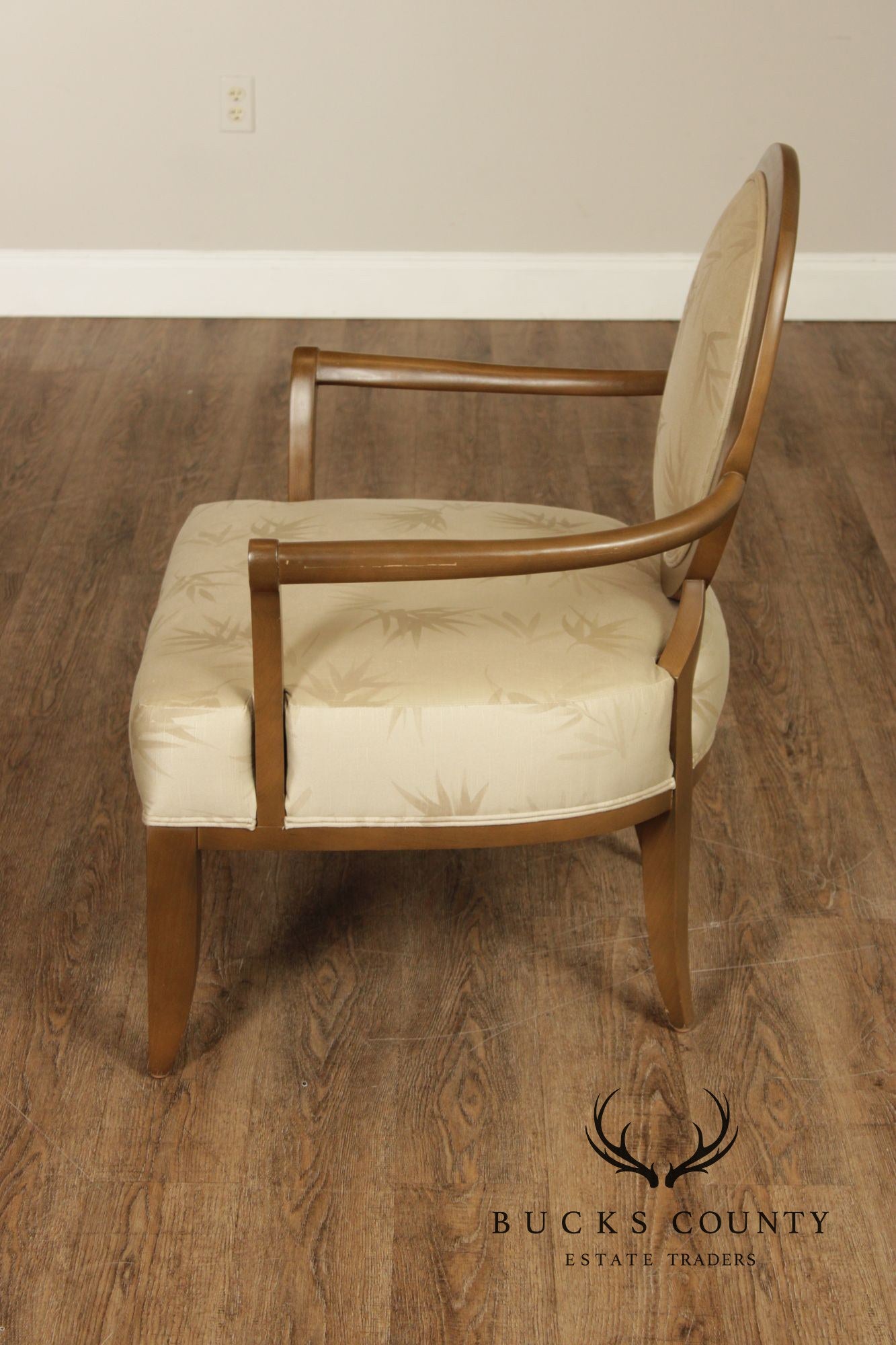 Precedent Modern Art Deco Style Giltwood Lounge Chair