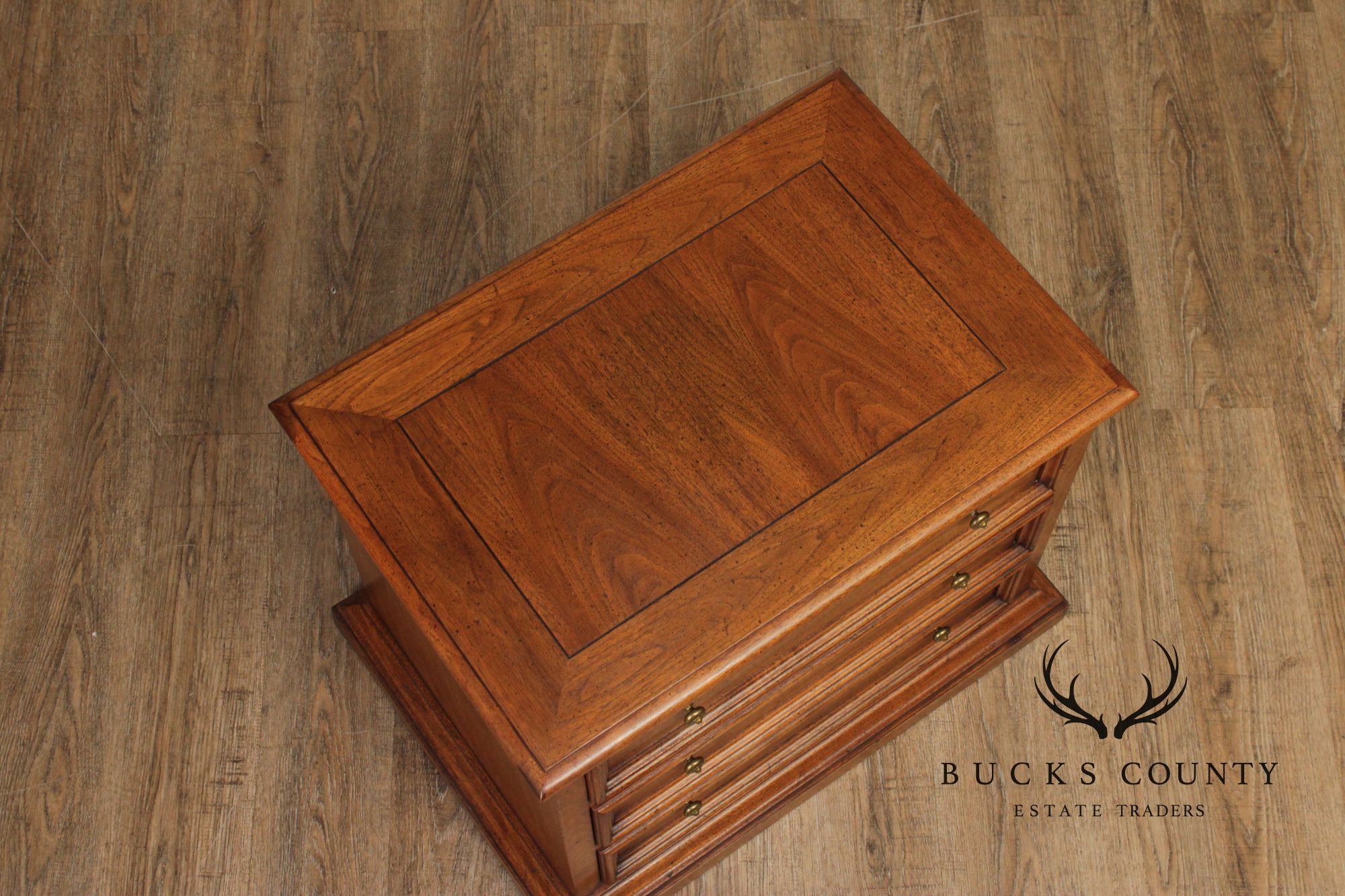 John Stuart Vintage Pair of Walnut Nightstands