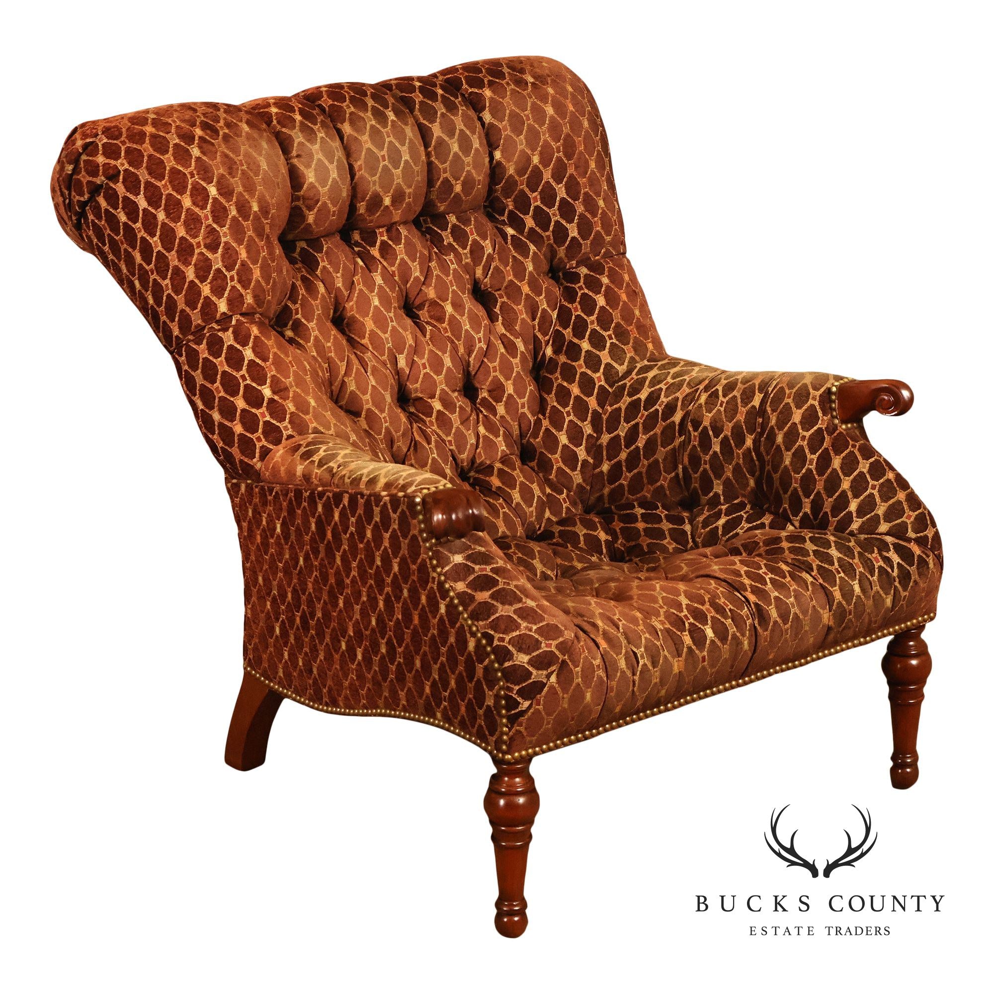Stickley 'Leopold's Chair' Tufted Upholstered Armchair
