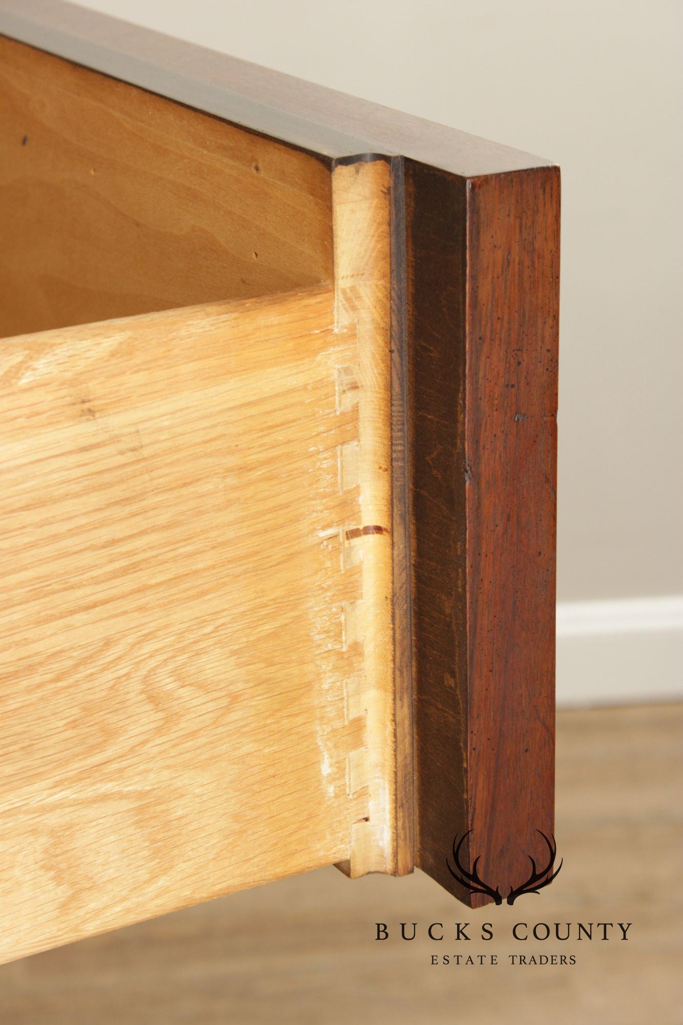 Lane Brutalist Mid Century Walnut High Chest
