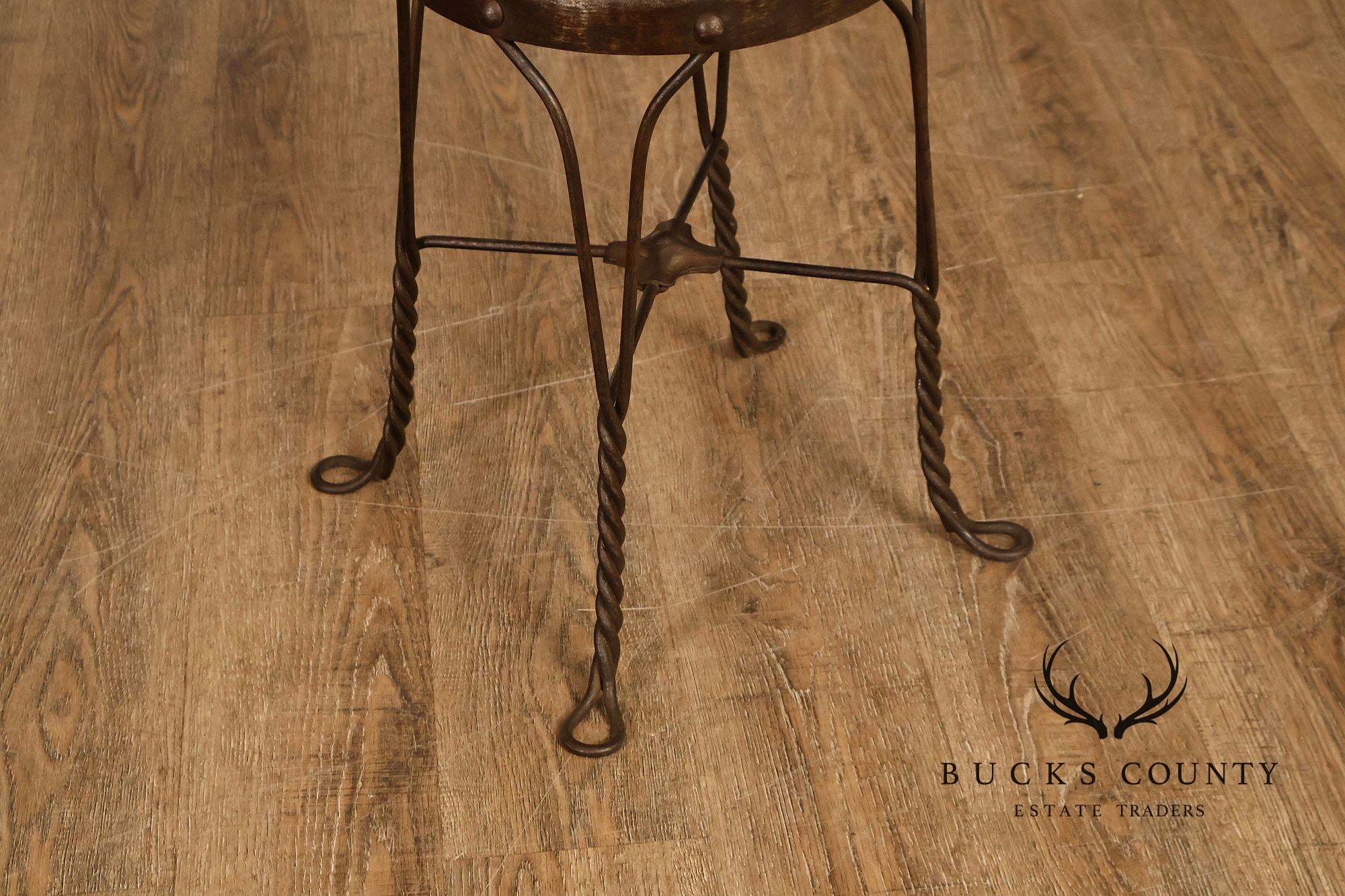 Set of 4 Vintage Wrought Iron Ice Cream Parlor Chairs