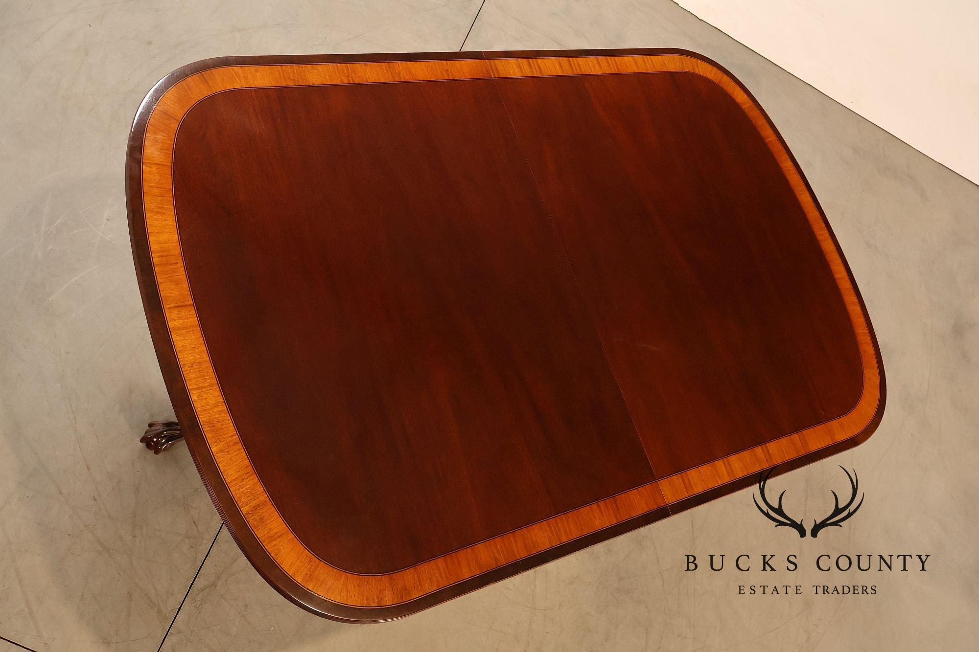 Ethan Allen '18th Century Mahogany' Double Pedestal Dining Table