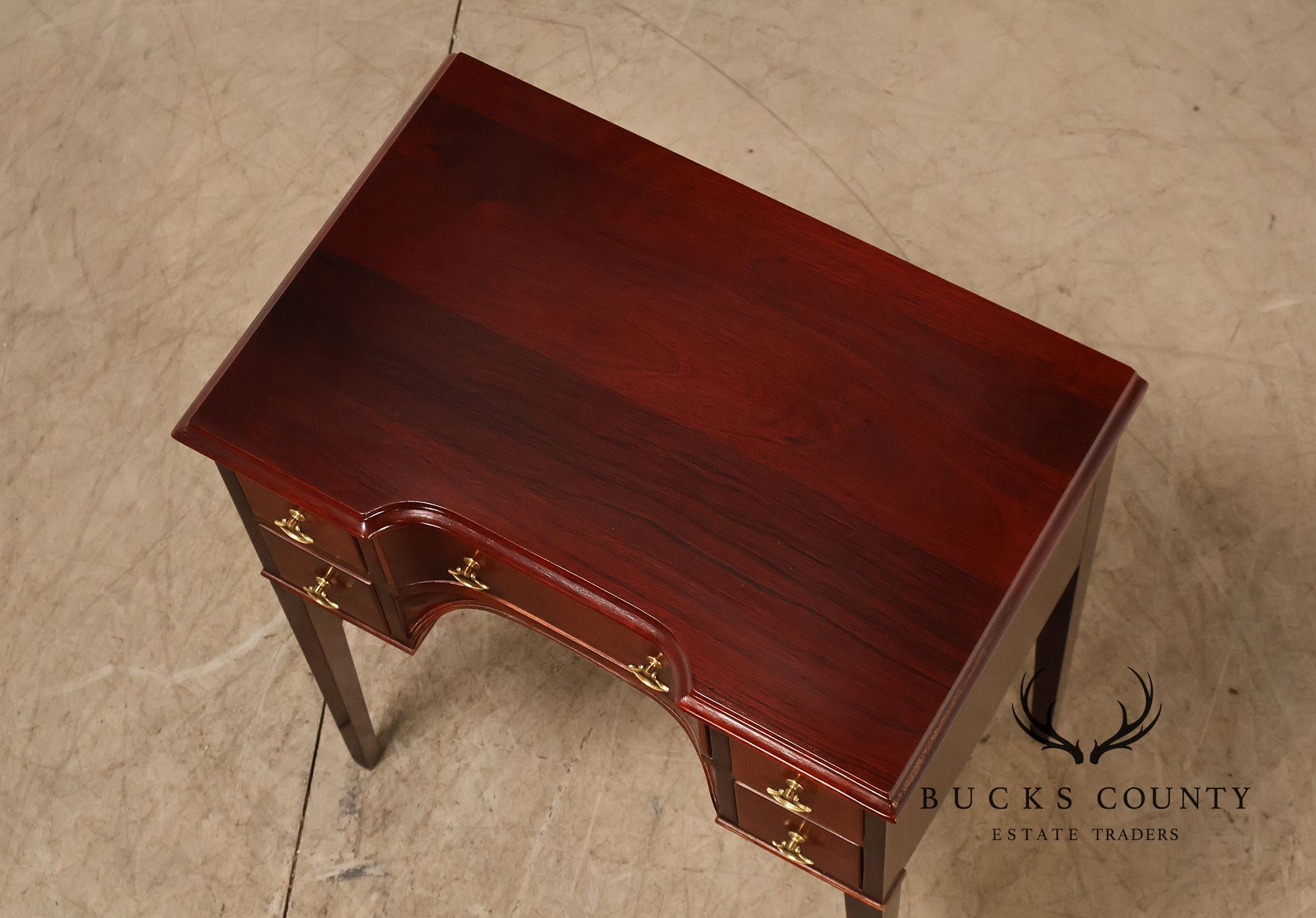 Wellington Hall Mahogany Federal Style Kneehole Console
