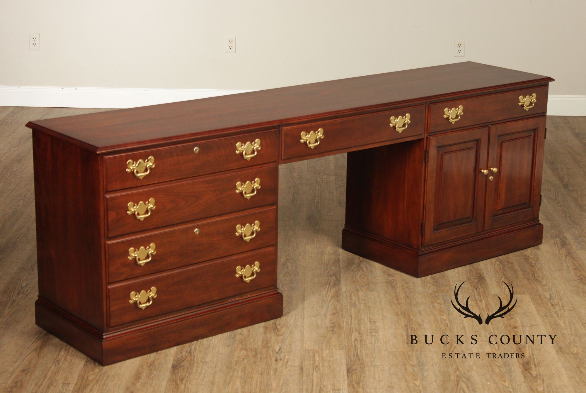 Statton Solid Cherry Executive Desk Credenza
