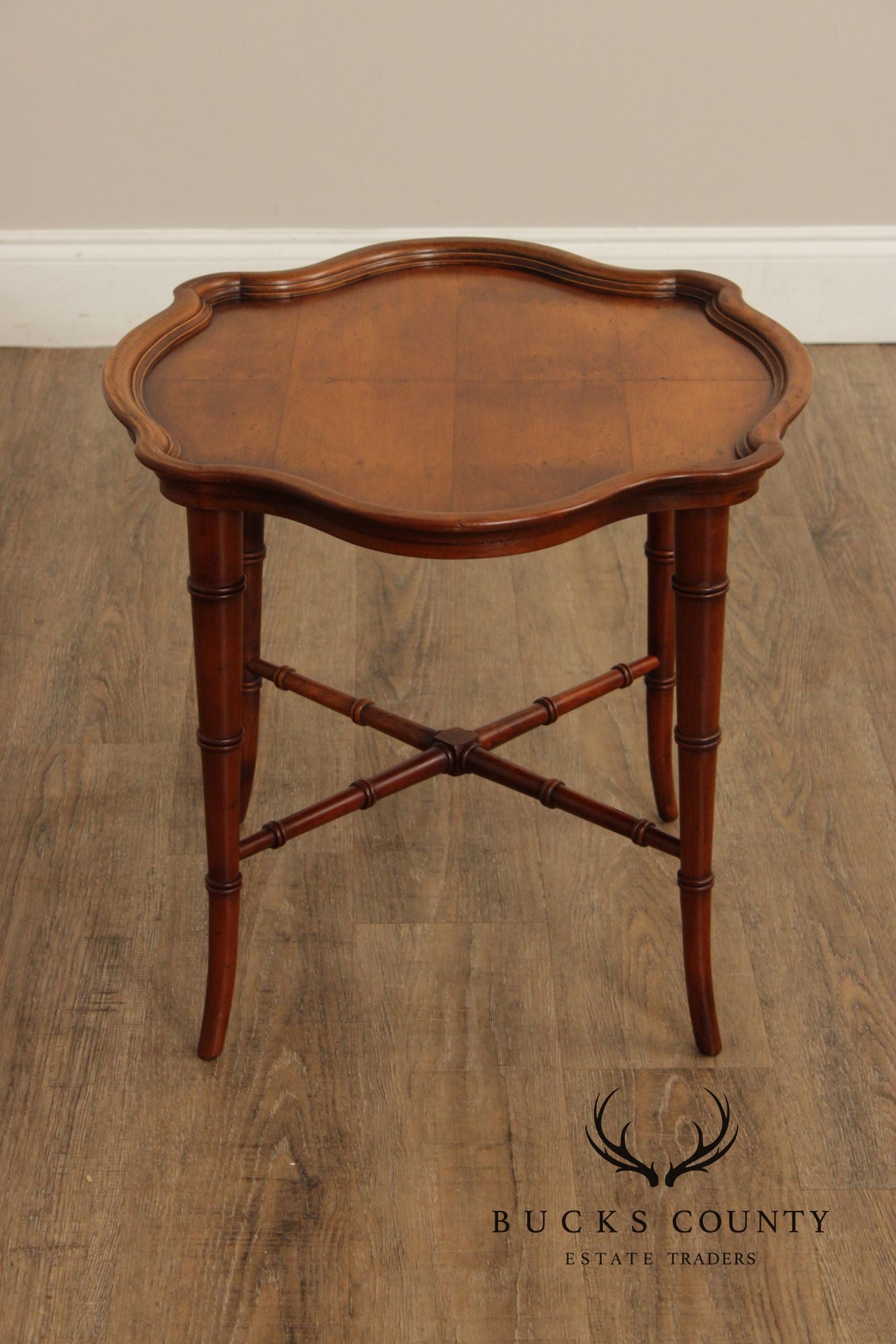 Vintage Faux Bamboo Side Table