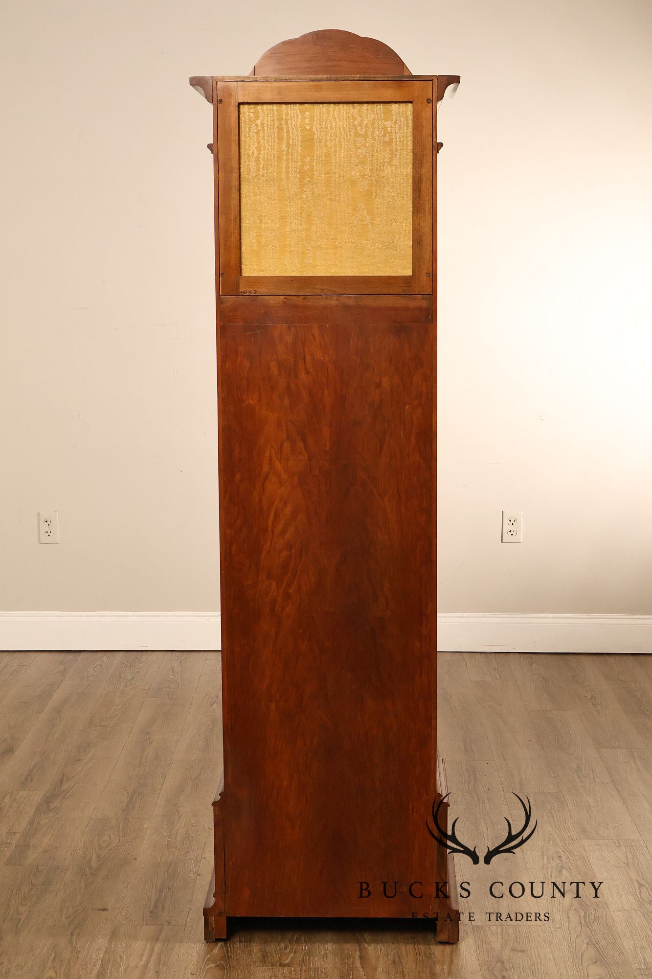 Herschede Burl Wood Five Tube Grandfather Clock
