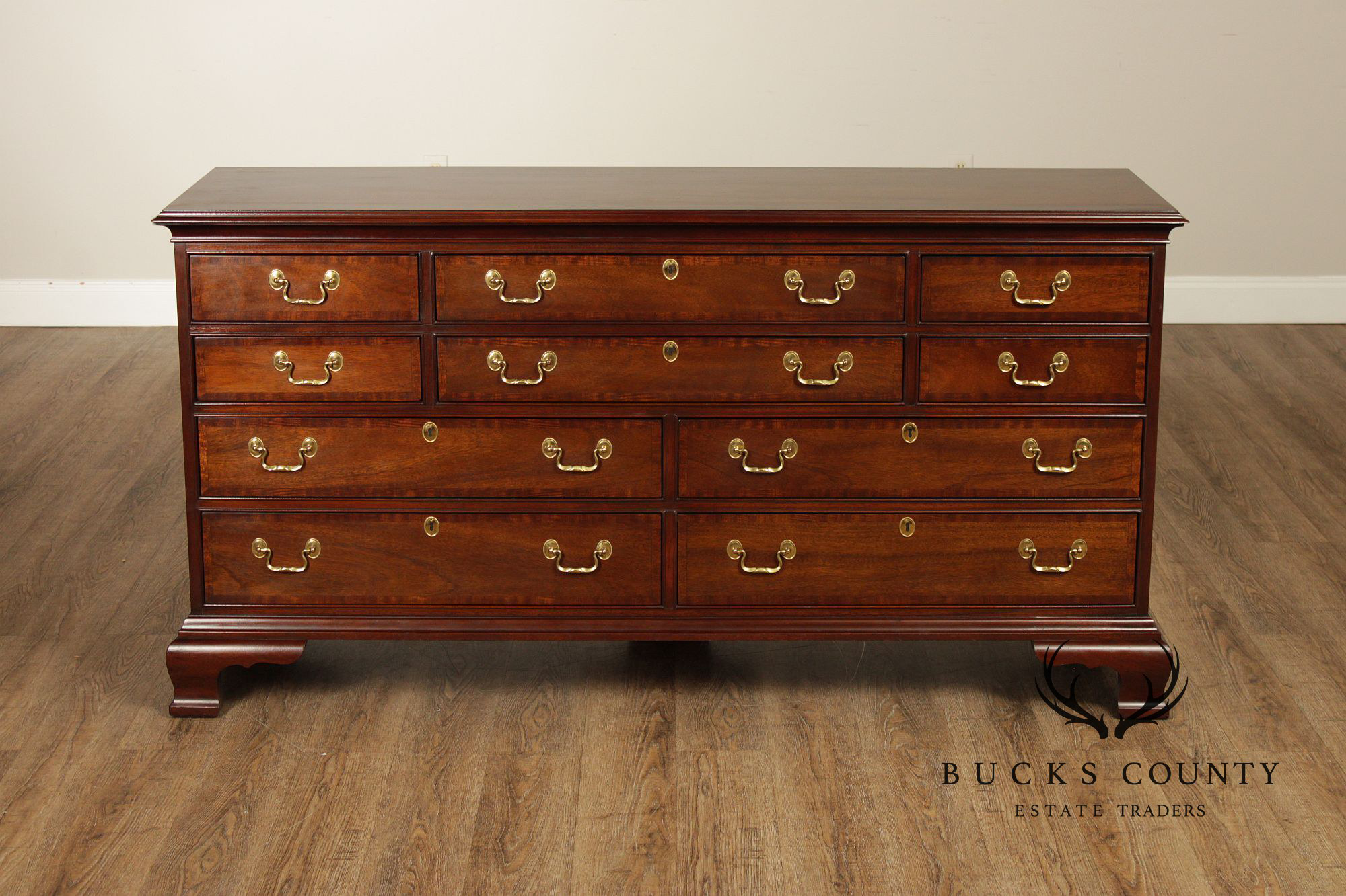 Councill Craftsmen Chippendale Style Mahogany Long Dresser