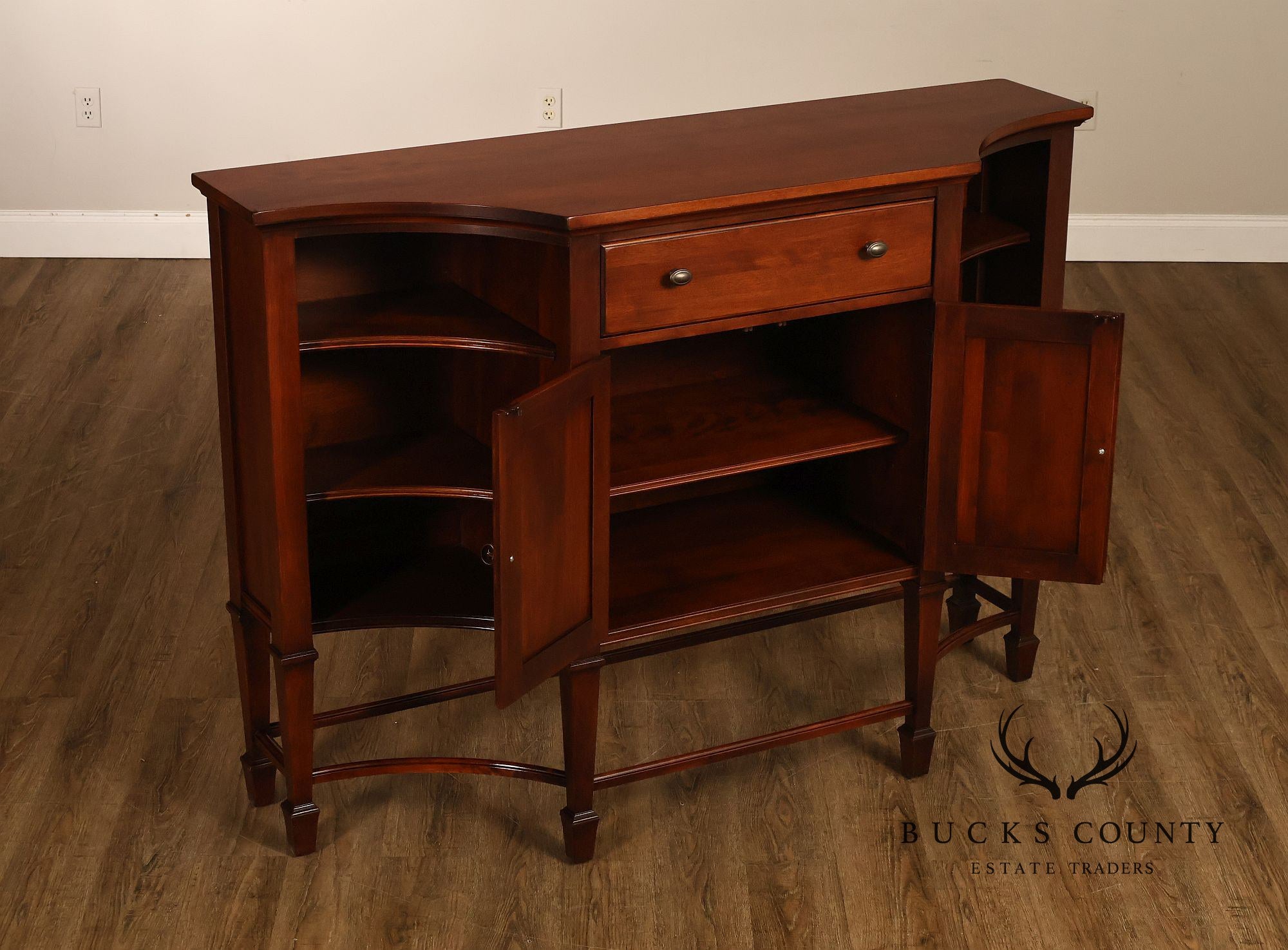 Nichols & Stone Traditional Williamsburg Bowfront Sideboard Server