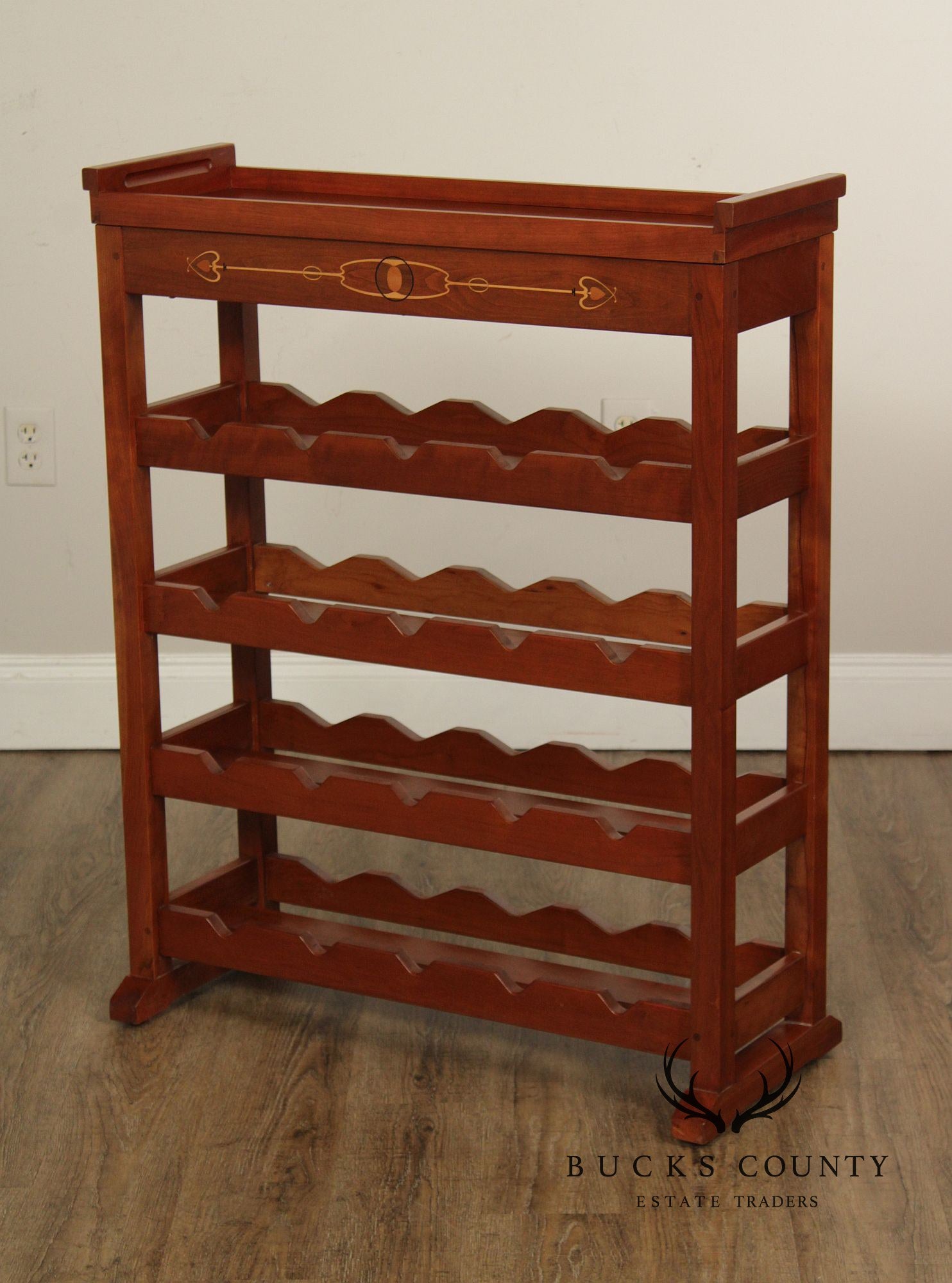 Stickley Mission Collection Cherry Wine Rack With Removable Serving Tray