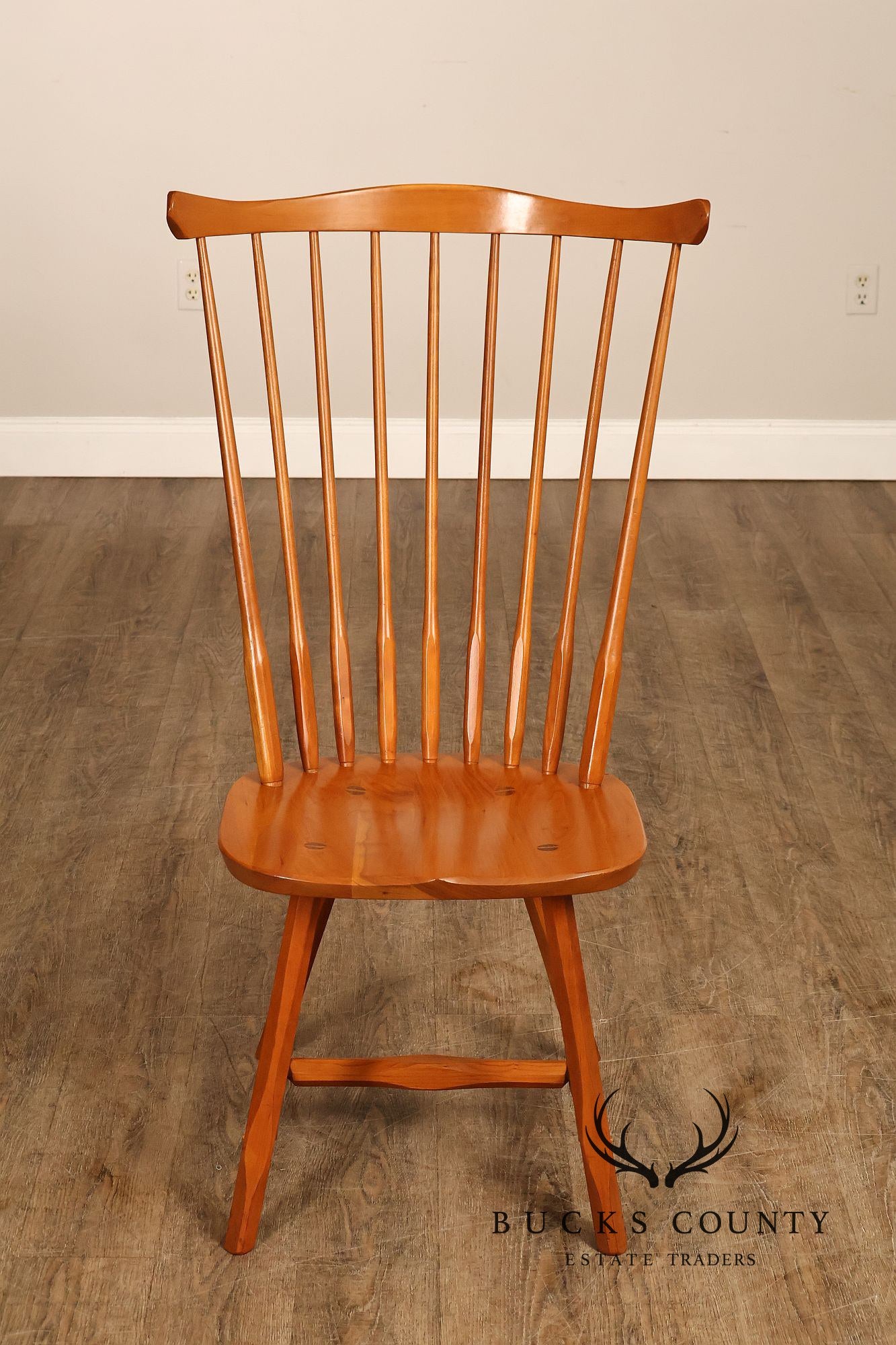 Hunt Country Furniture Set of Six Cherry Windsor Dining Chairs