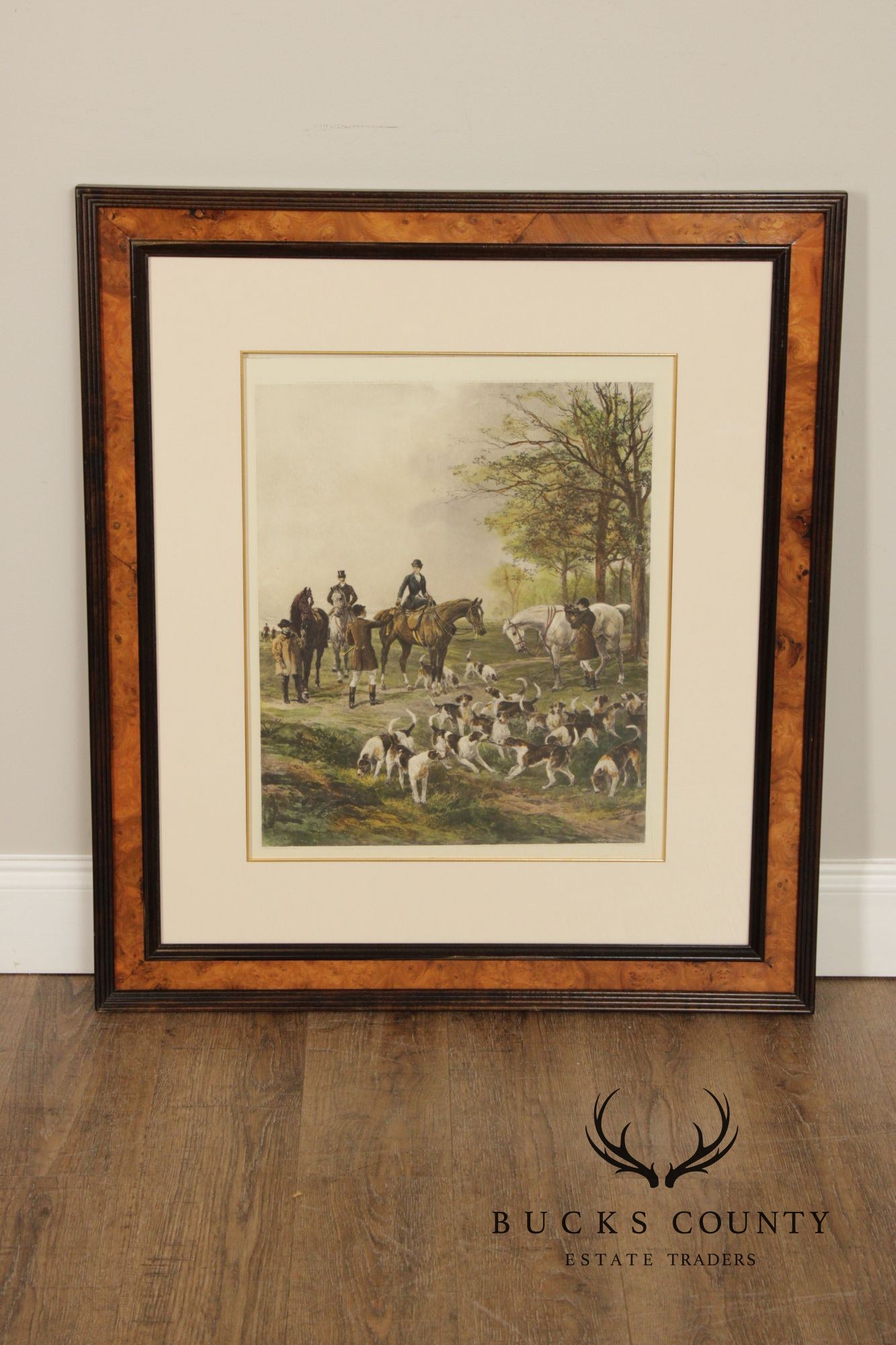Heywood Hardy Framed Fox Hunt Print, 'Presenting the Brush'