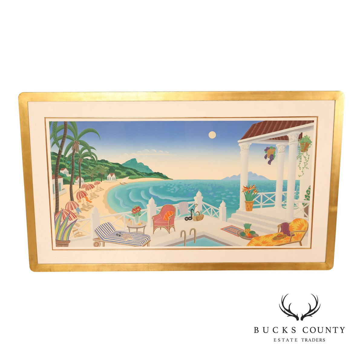 Thomas McKnight Limited Edition Lithograph, 'Crescent Bay'