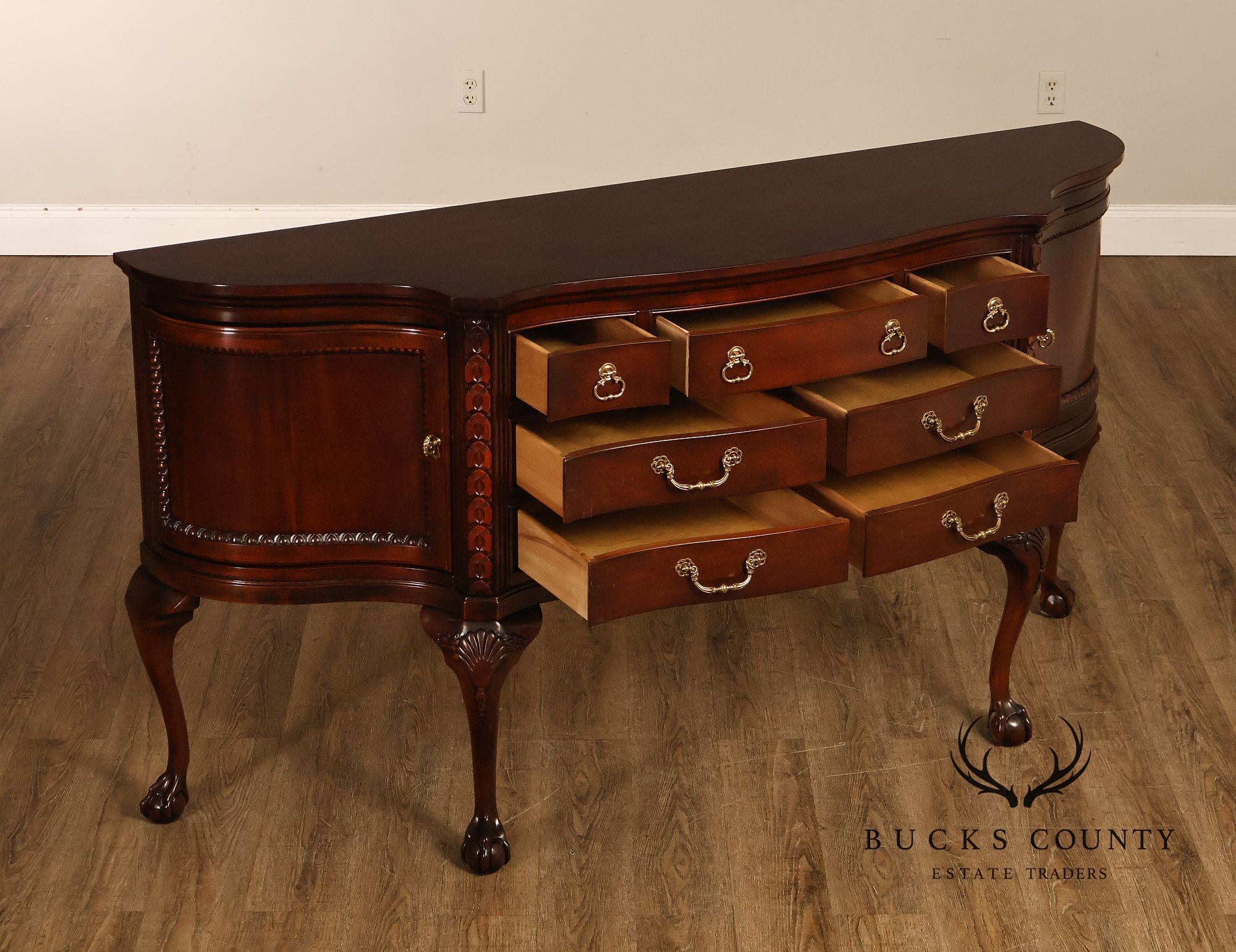 Century Furniture Mahogany Chippendale Style Sideboard Buffet