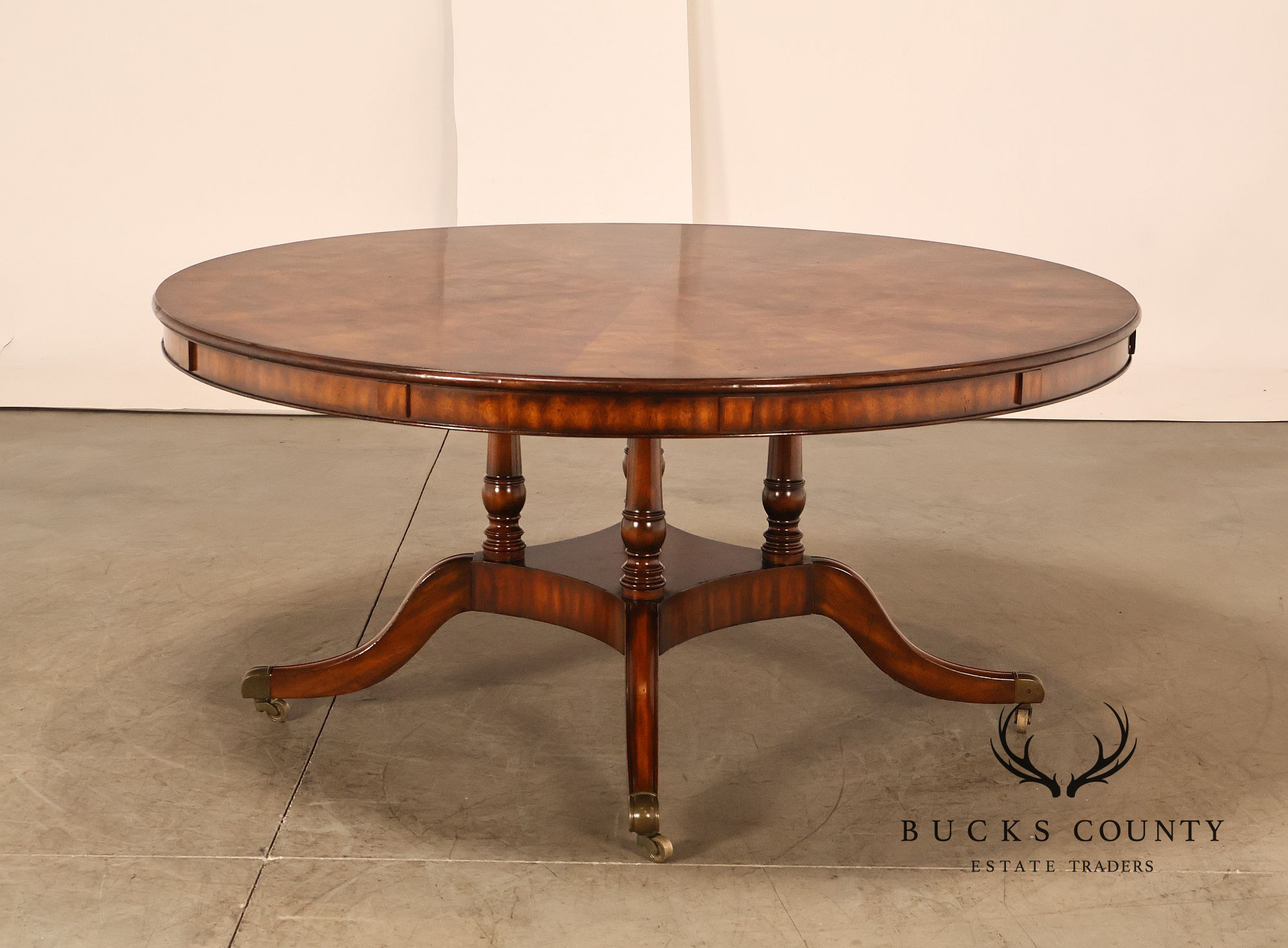 Maitland Smith 'Roundabout' Mahogany Expandable Dining Table