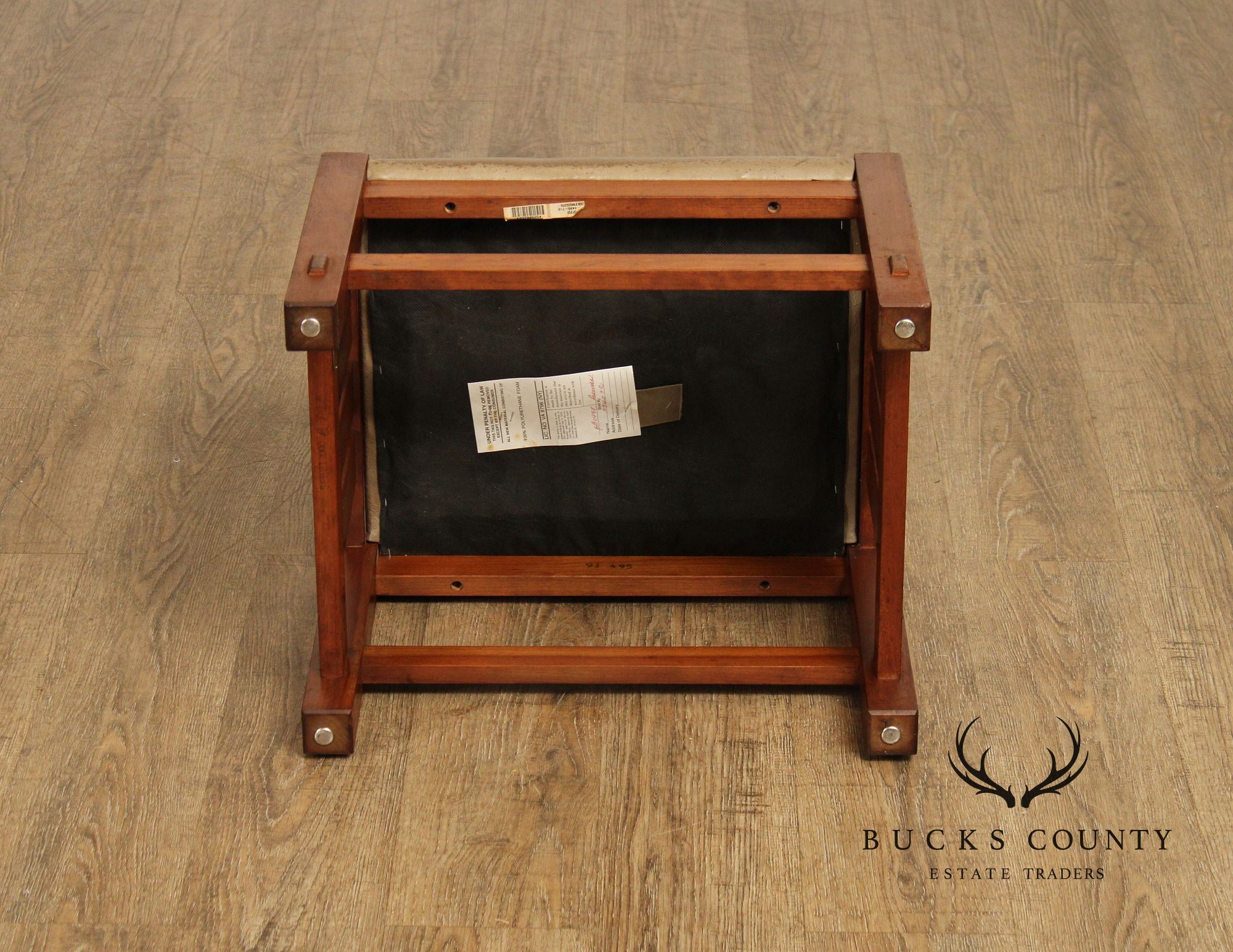 Stickley Mission Collection Cherry and Leather Footstool