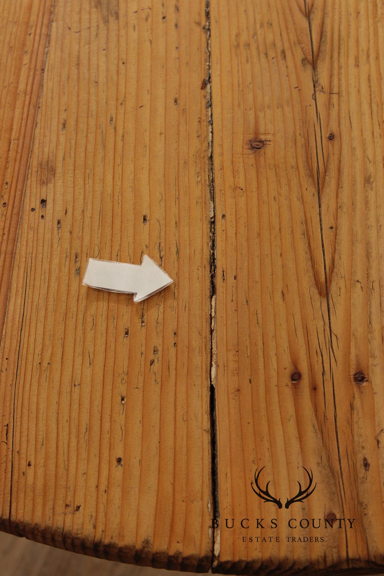 Antique English Pine Cricket Table