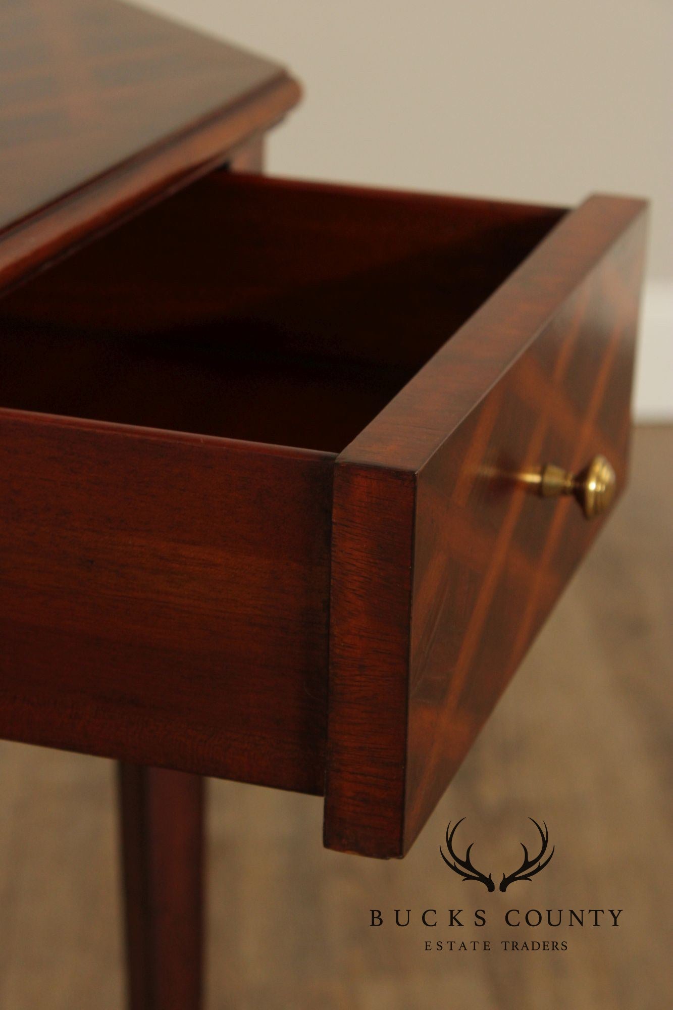 Maitland Smith One-Drawer Parquetry Side Table