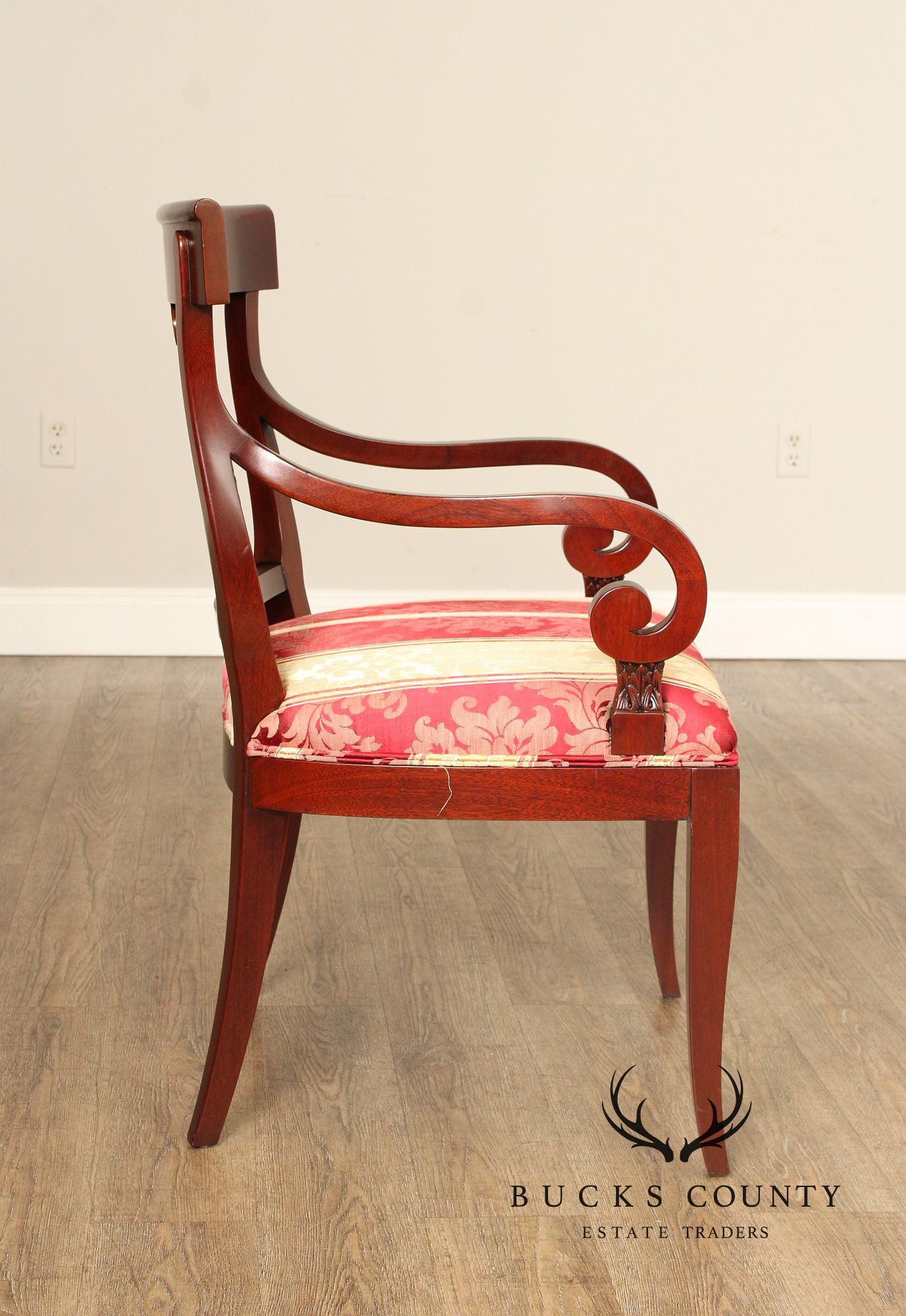 Kindel Neoclassical Style Set of Ten Mahogany Dining Chairs