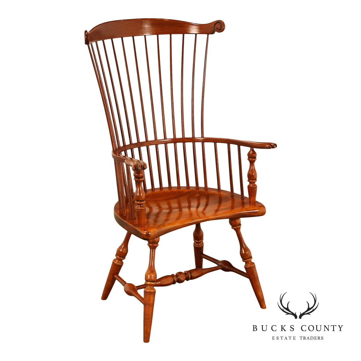 Frederick Duckloe Cherry Comb-Back Windsor Armchair