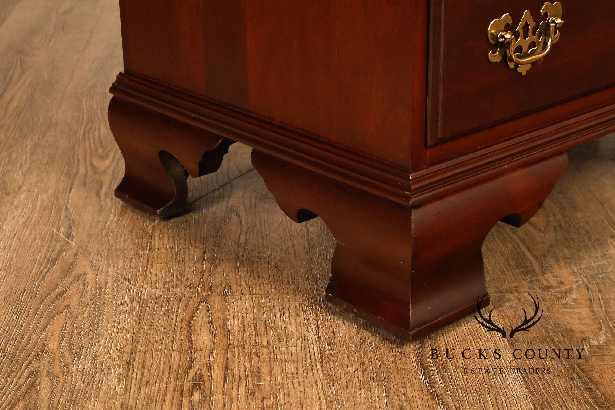 Ethan Allen Georgian Court Collection Pair Of Cherry Nightstands