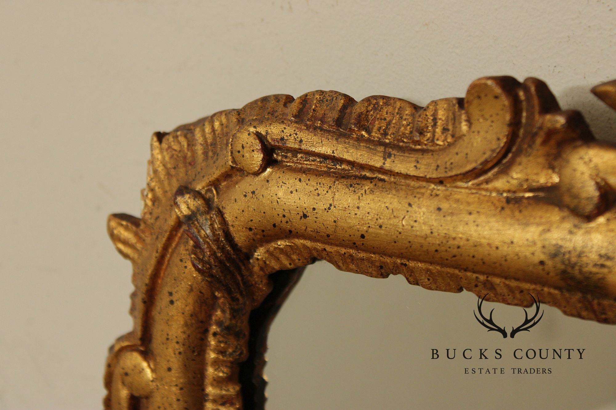 Vintage Italian Carved Giltwood Wall Mirror