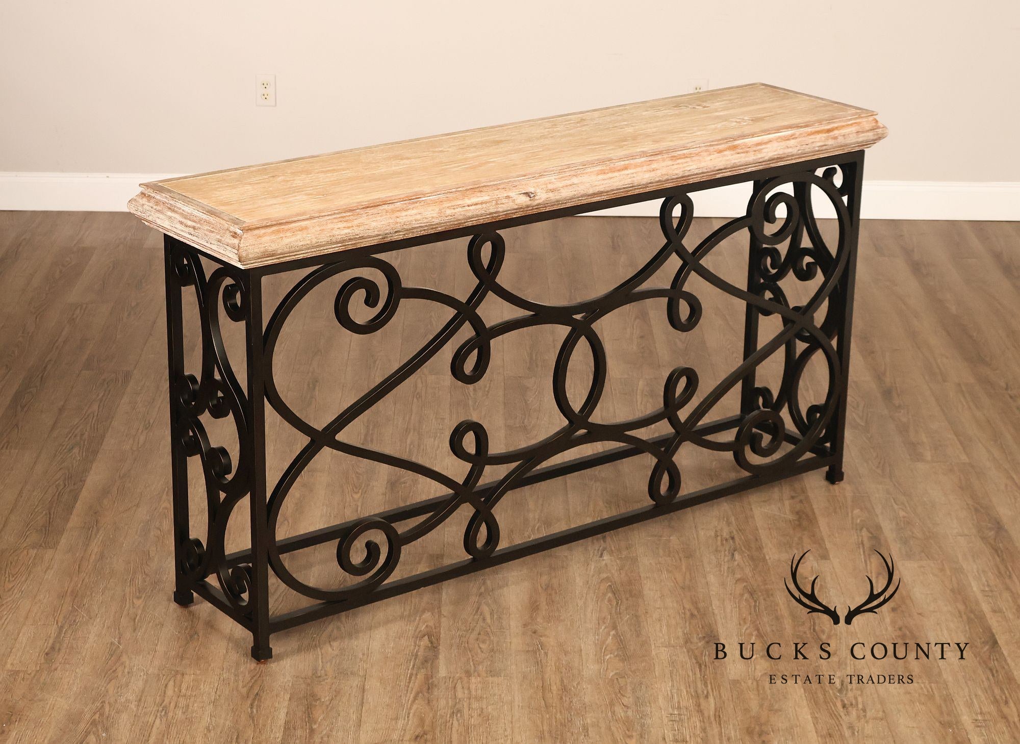 Jonathan Charles Artisan Collection Wrought Iron Console