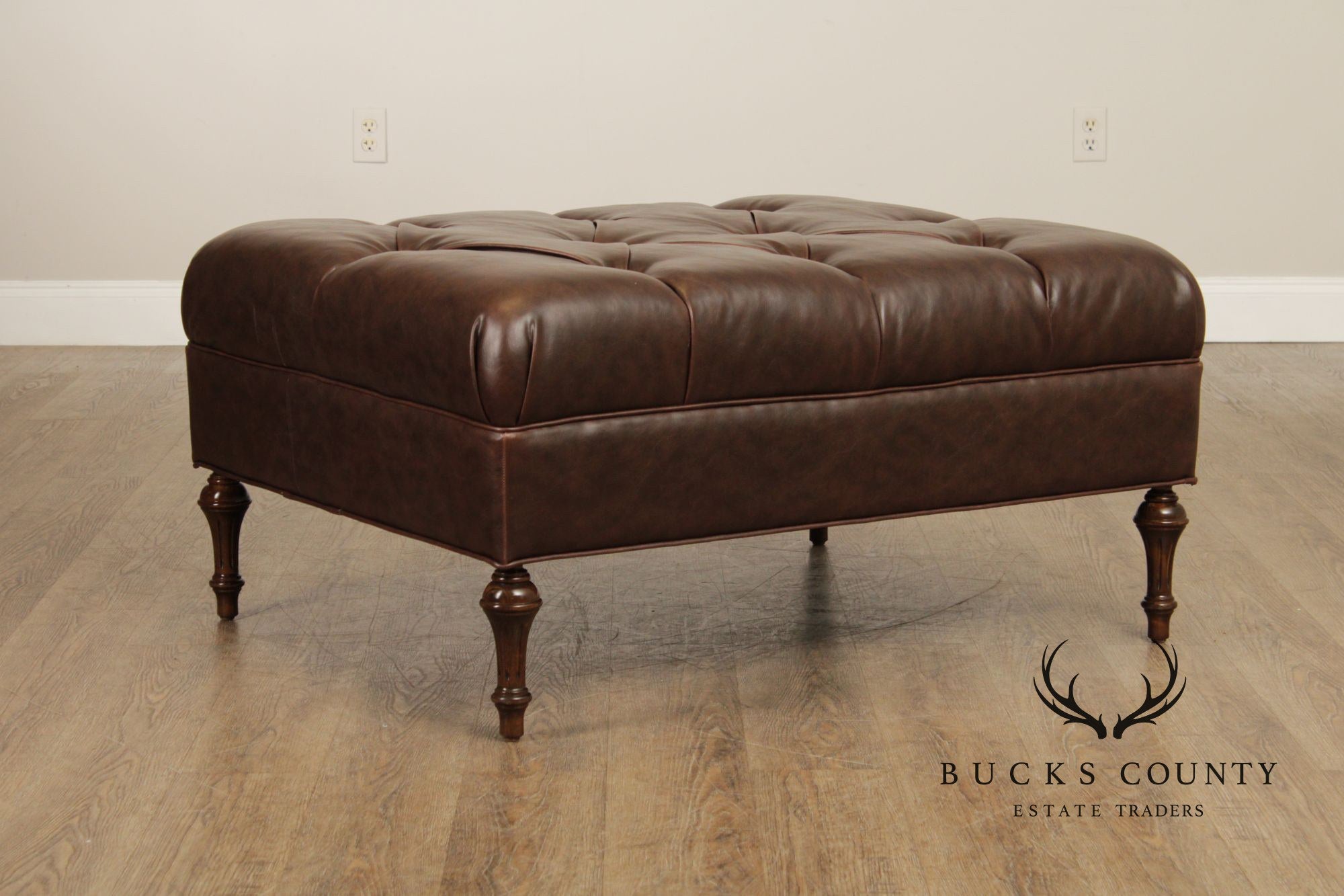 English Traditional Style Tufted Ottoman