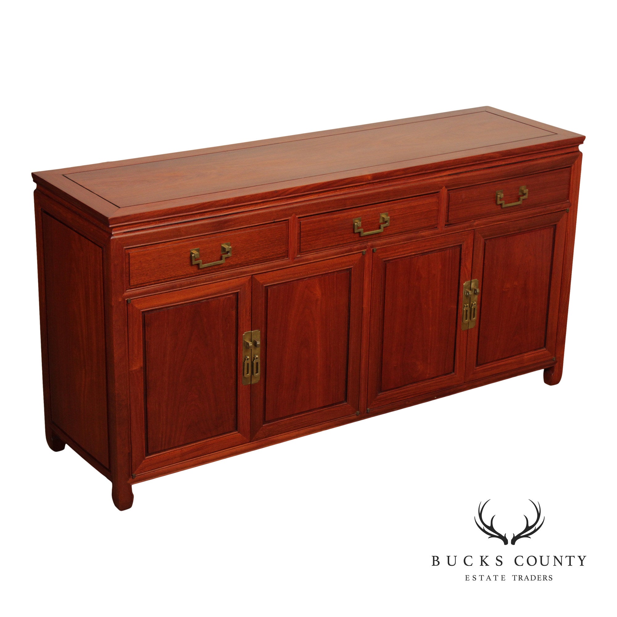 George Zee Chinoiserie Teak Sideboard