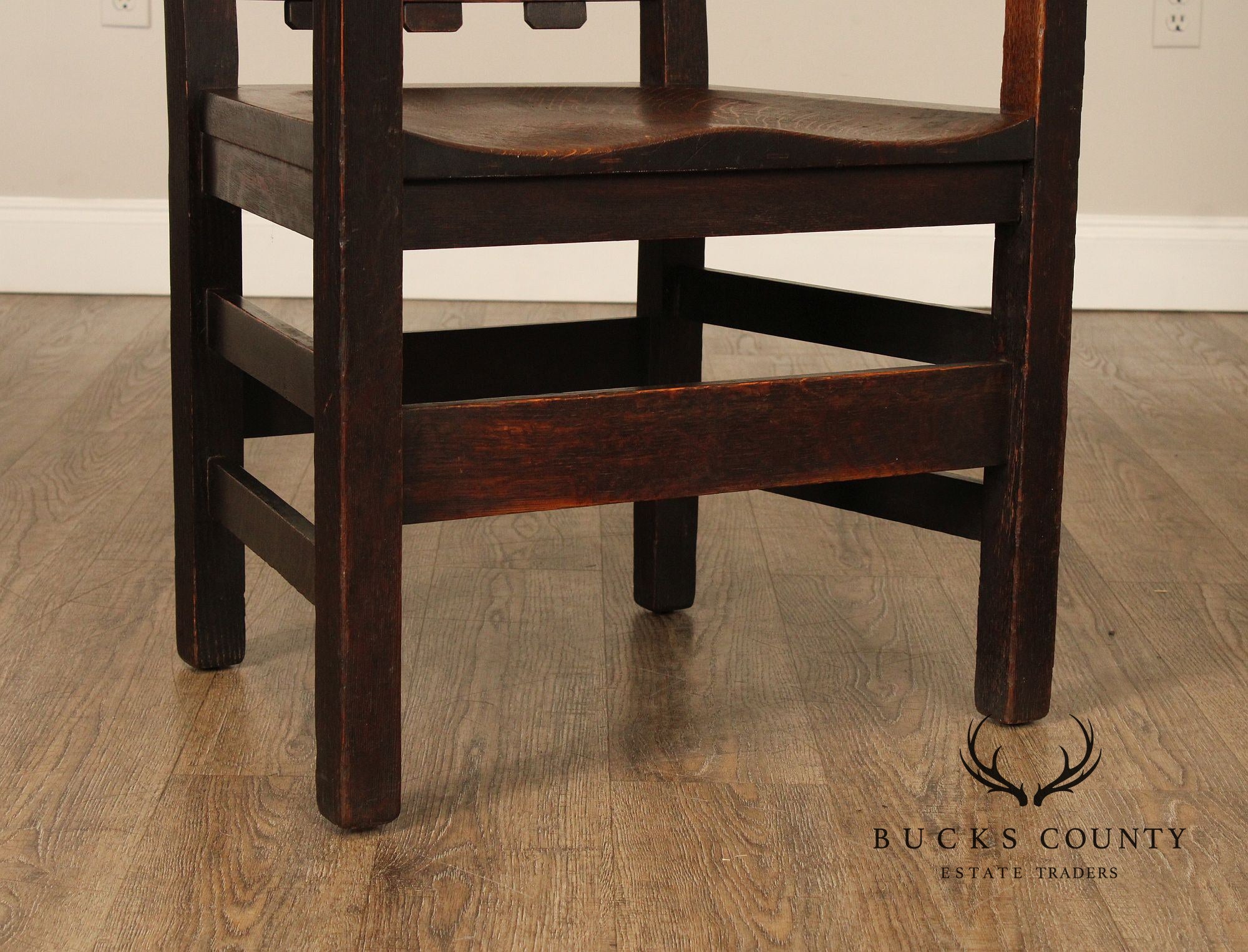 Antique Stickley Brothers Mission Oak Armchair