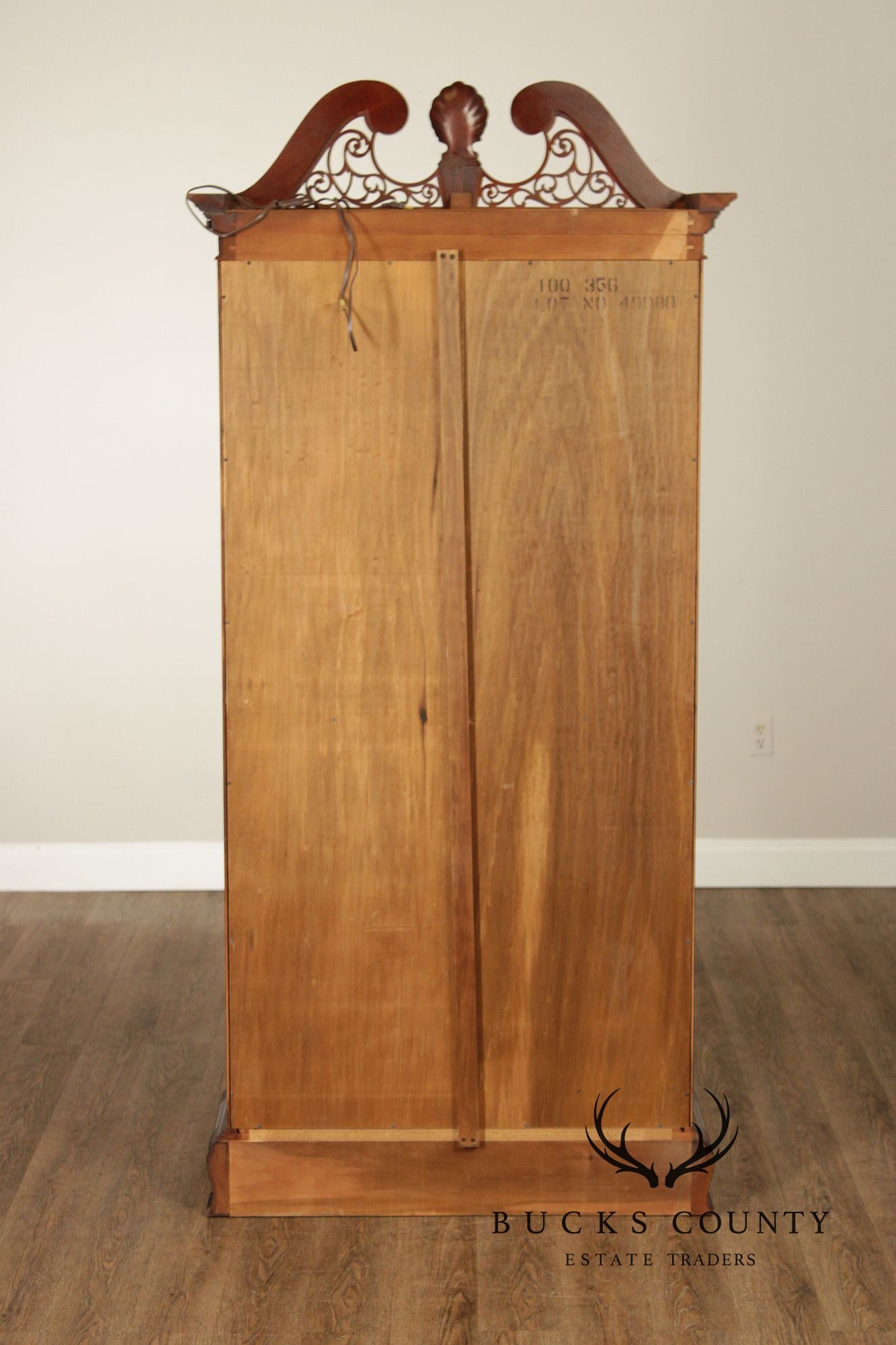 Chinese Chippendale Style Mahogany Display Cabinet