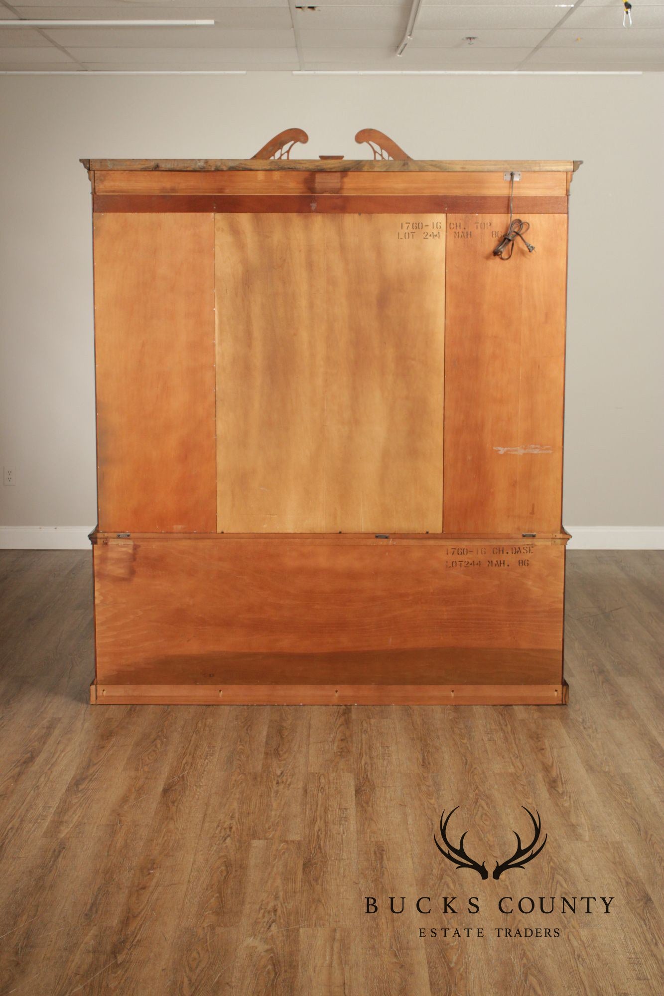 Hickory Chair Mahogany Breakfront China Cabinet