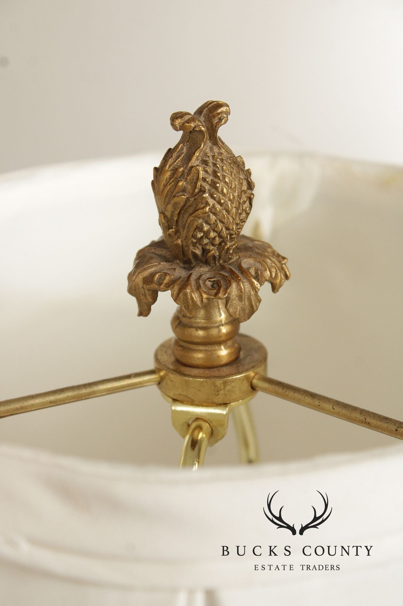 Ethan Allen Amber Glass Urn Table Lamp