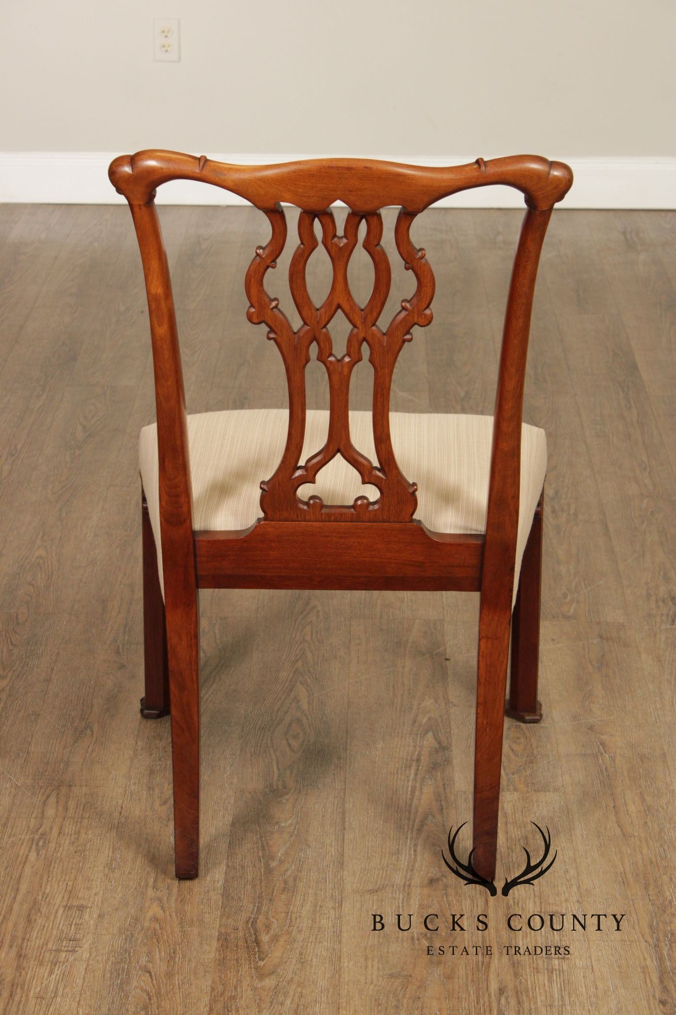Baker Furniture Chippendale Style Set of Five Mahogany Dining Chairs