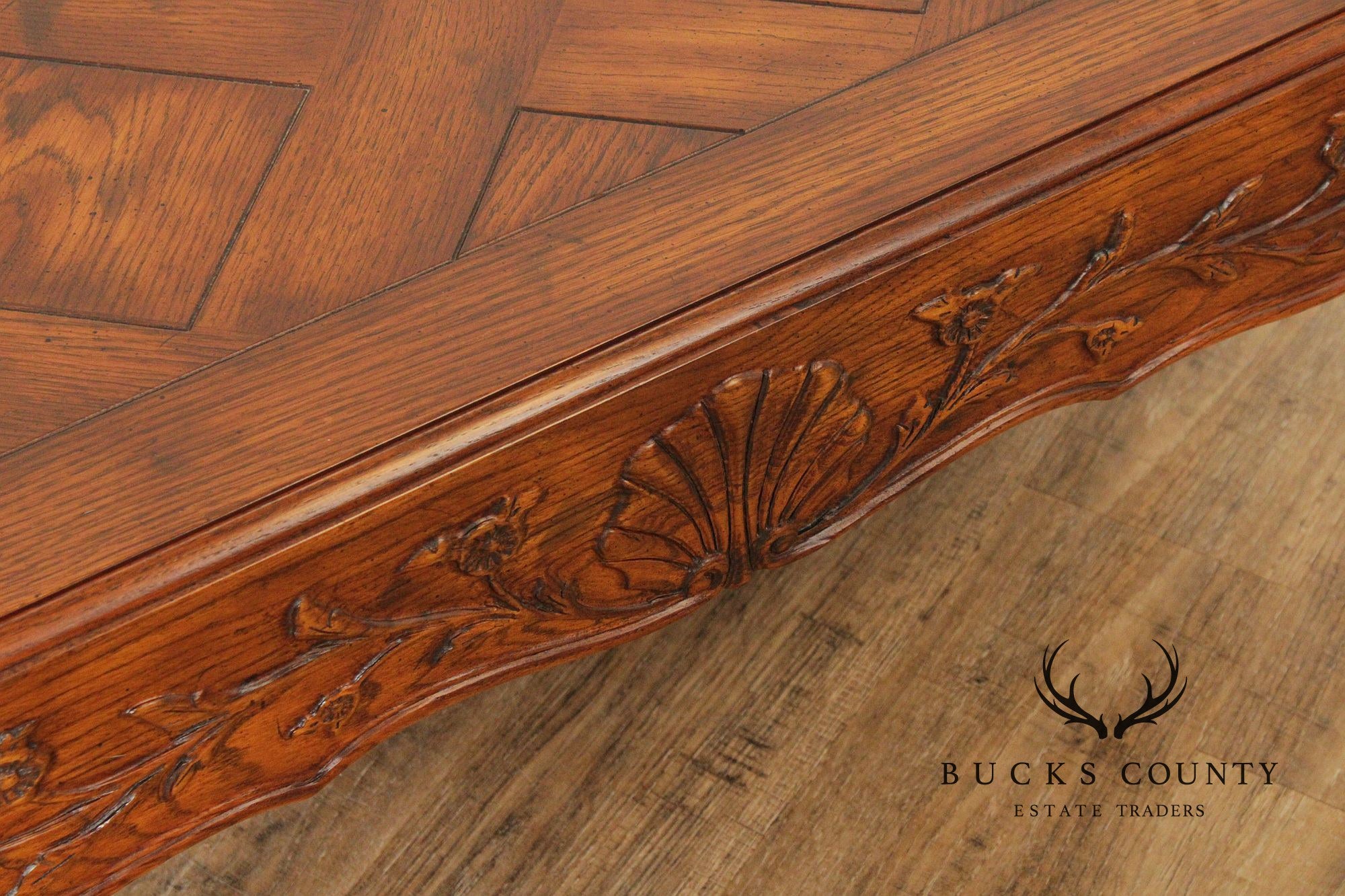 Henredon French Provincial Style Carved Oak Coffee Table