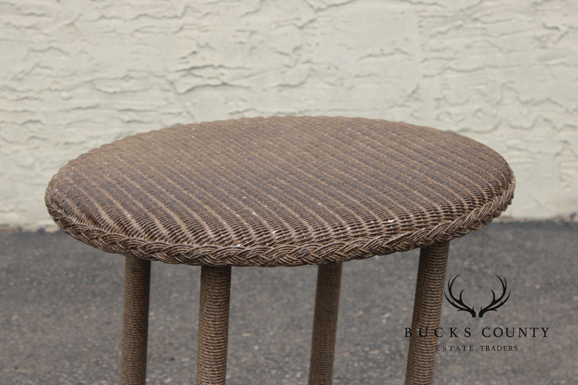Lloyd Loom Outdoor Patio Wicker Side Table