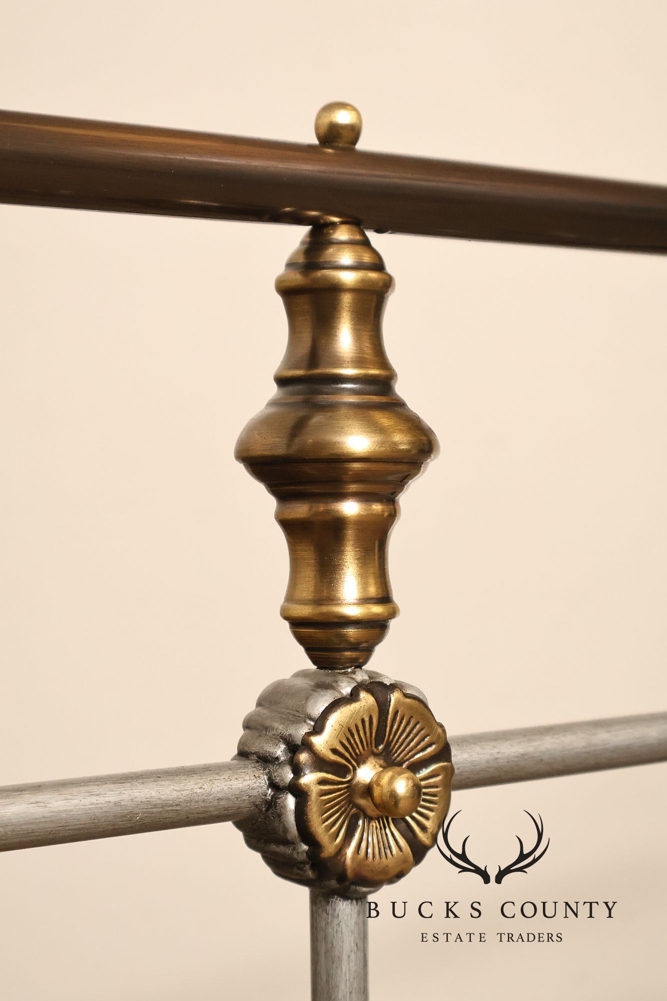 Contemporary Iron And Brass King Size Metal Bed Frame