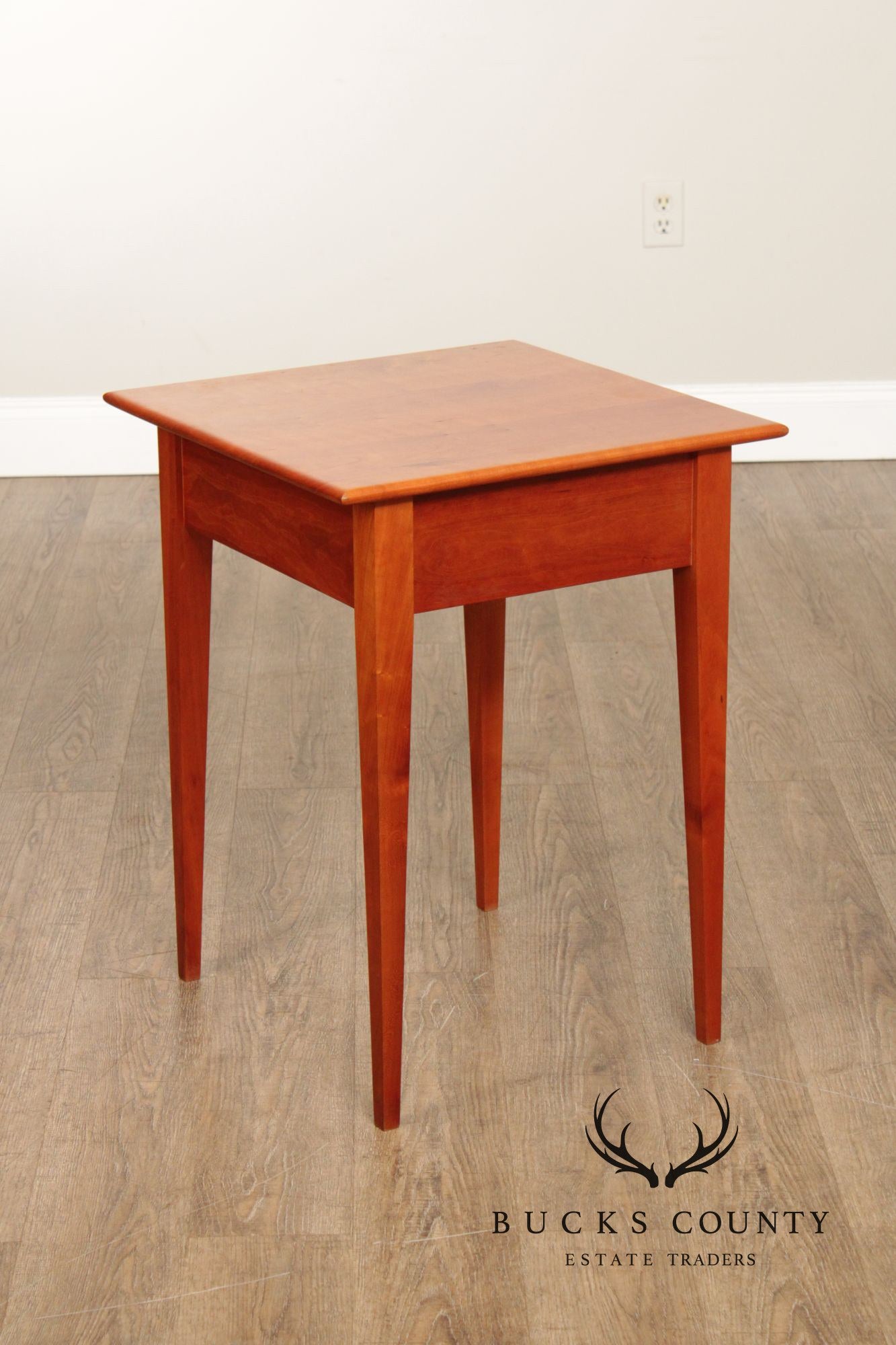 Hepplewhite Style Custom Crafted Pair of Cherry One Drawer Work Stands