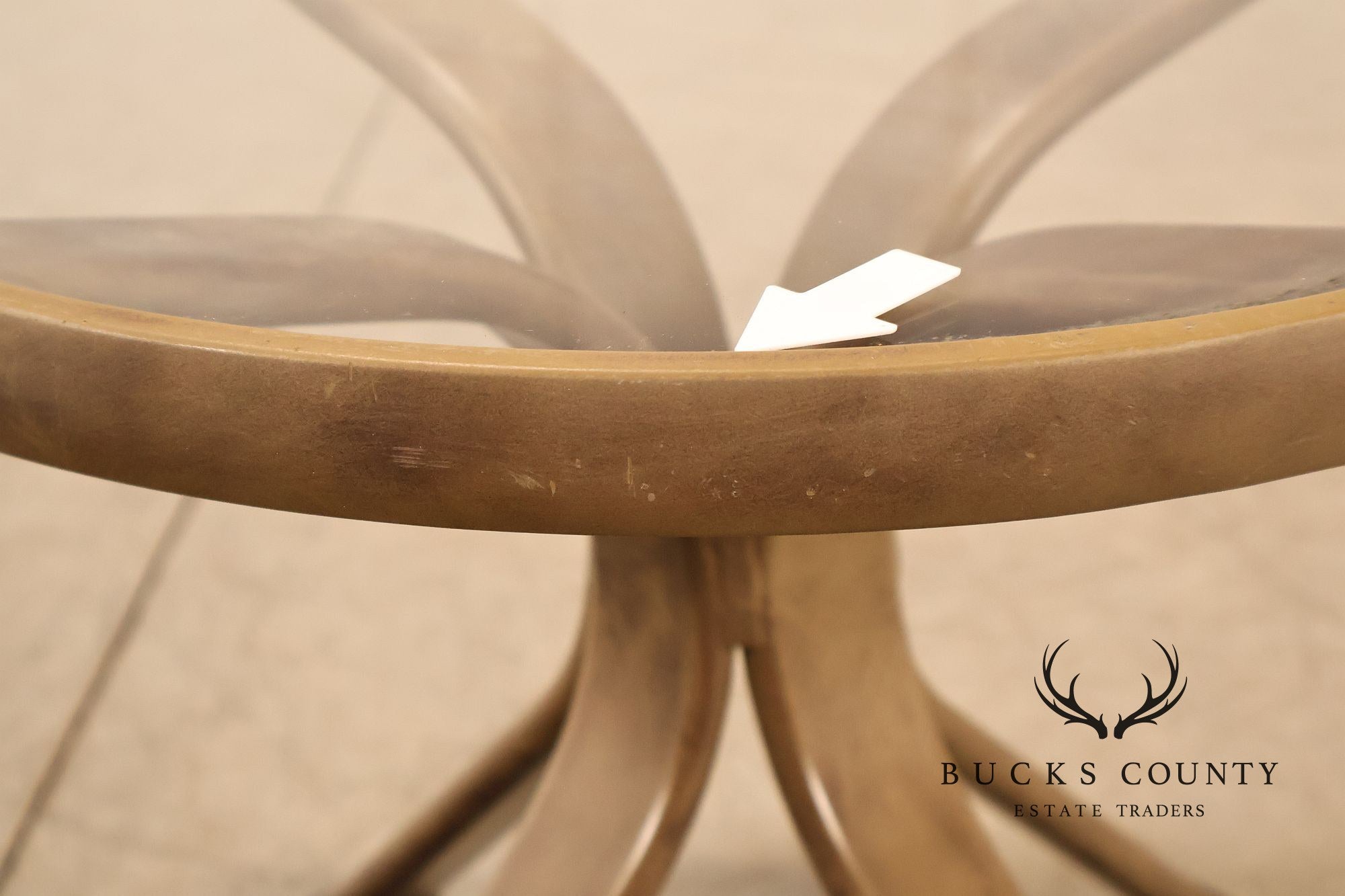 Brown Jordan Pair of Outdoor Round Glass Top Side Tables
