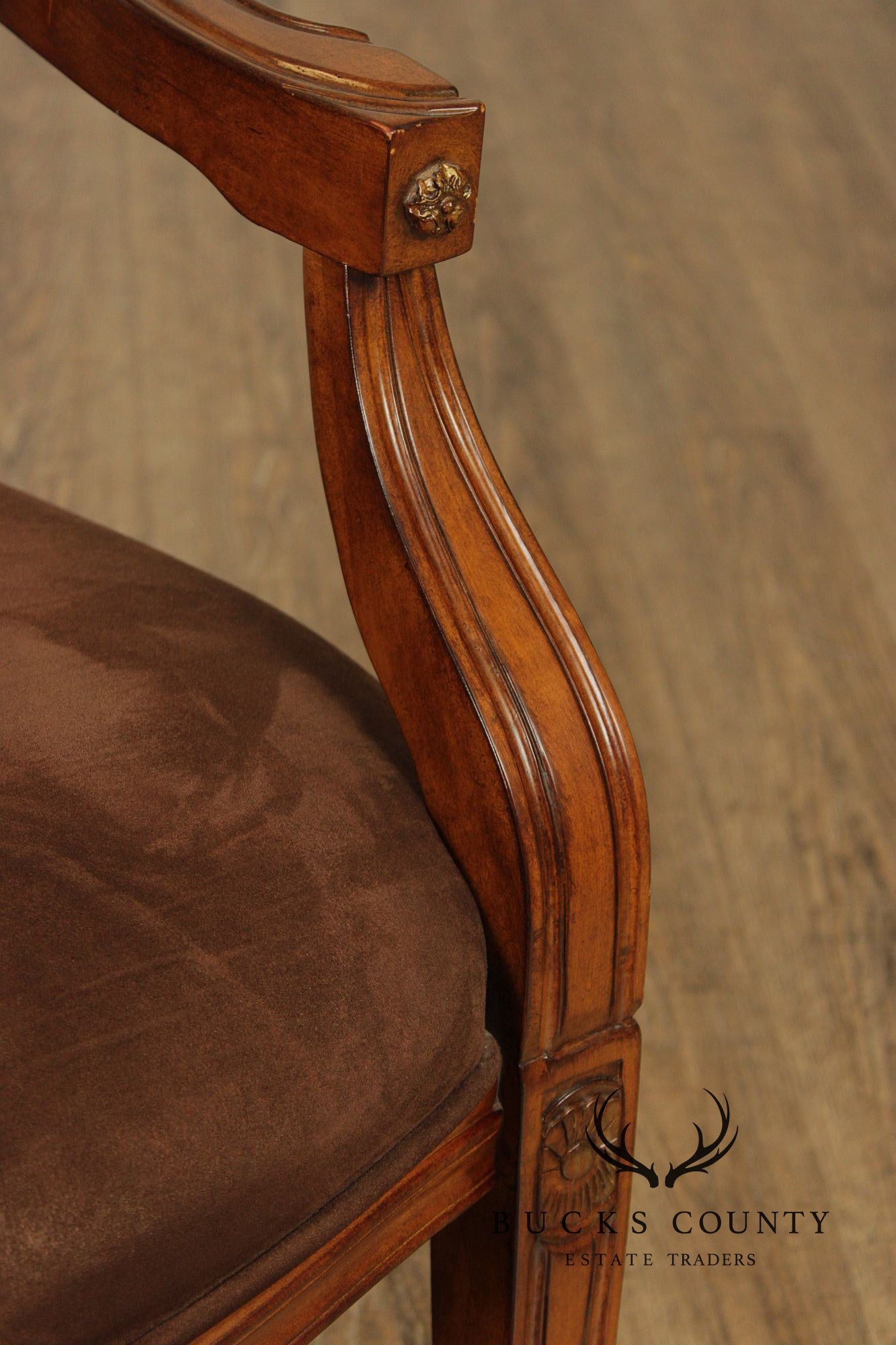 Hepplewhite Style Spider Web Back Armchair